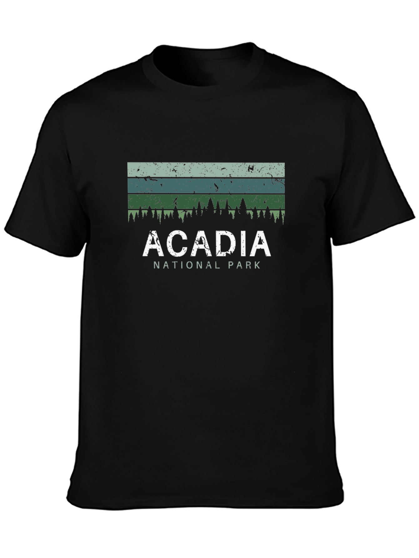 Acadia National Park Graphic Tee - Unisex Black T-Shirt