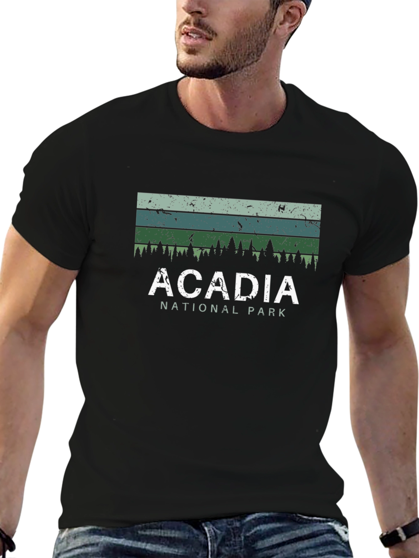Acadia National Park Graphic Tee - Unisex Black T-Shirt