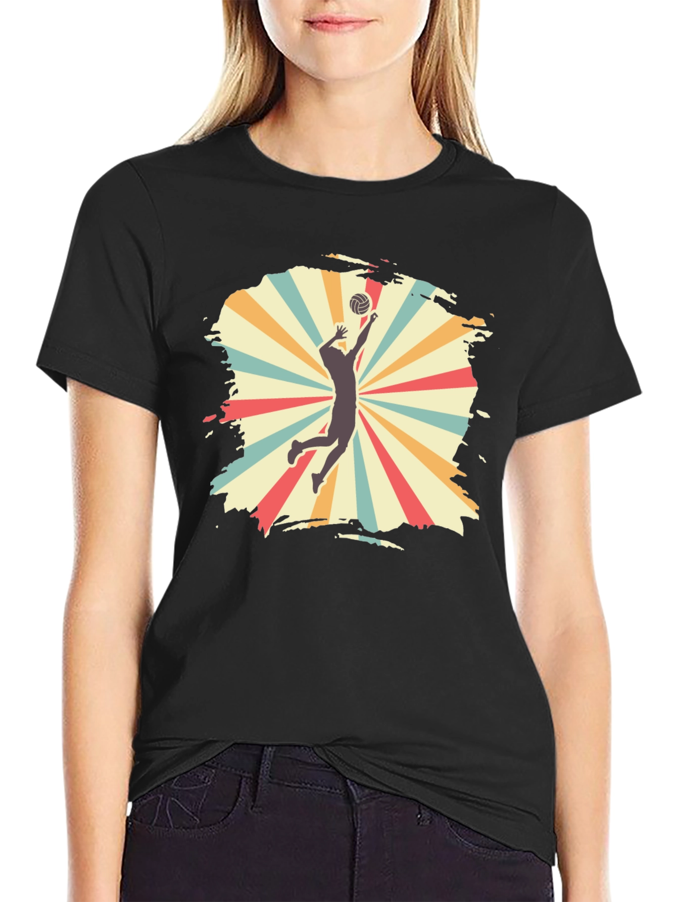 Volleyball Retro Graphic T-Shirt