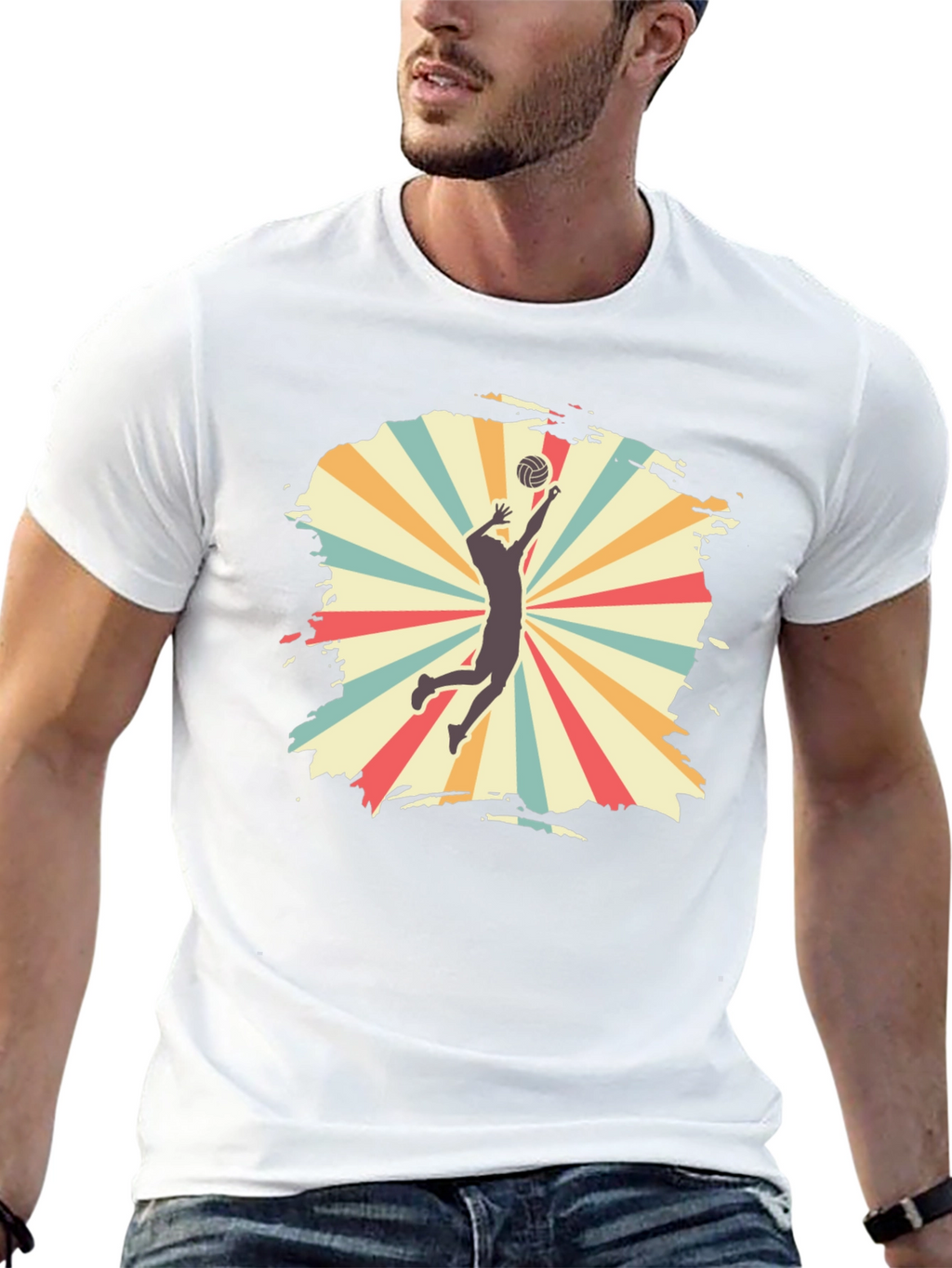 Volleyball Retro Graphic T-Shirt