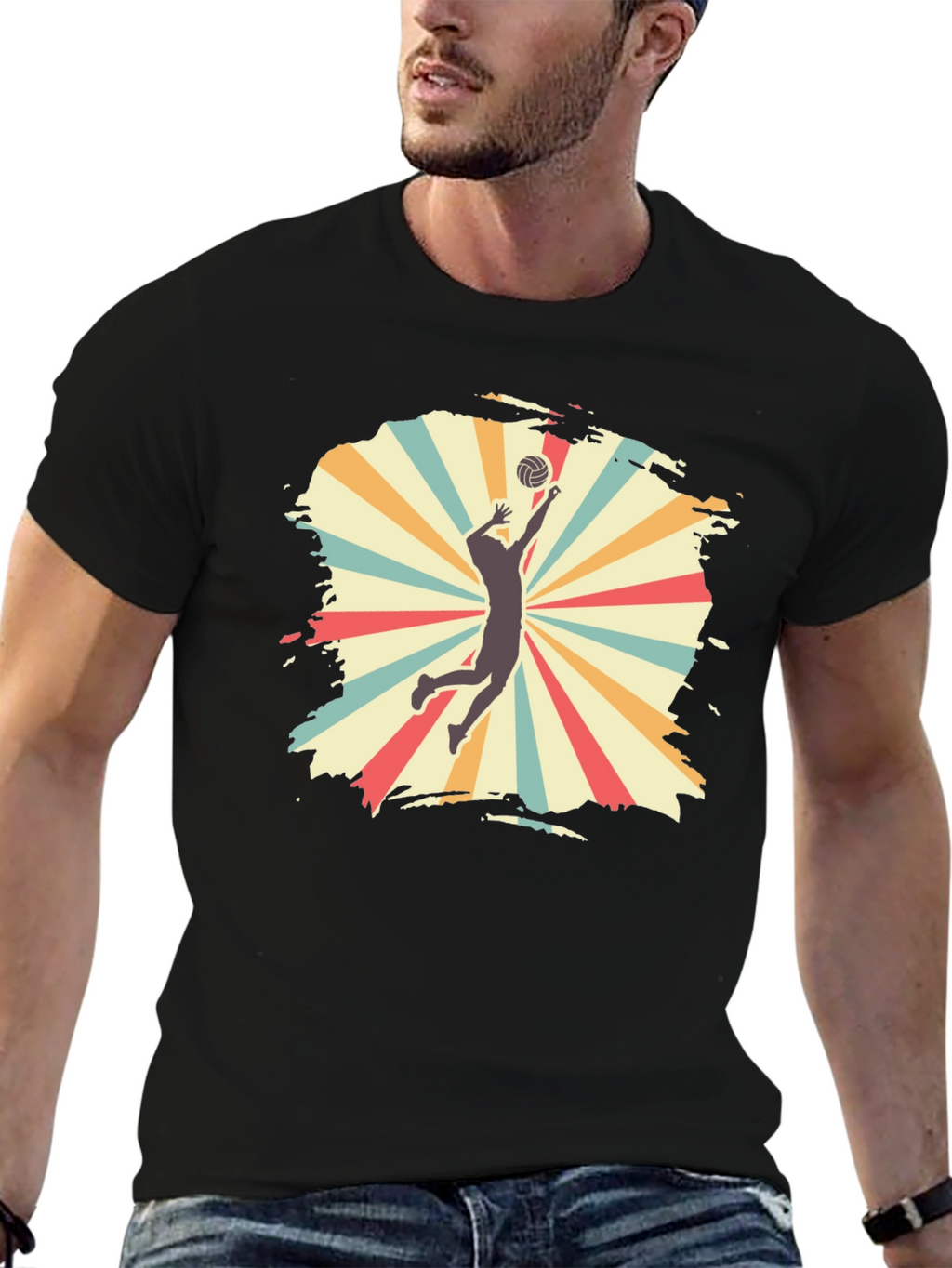 Volleyball Retro Graphic T-Shirt