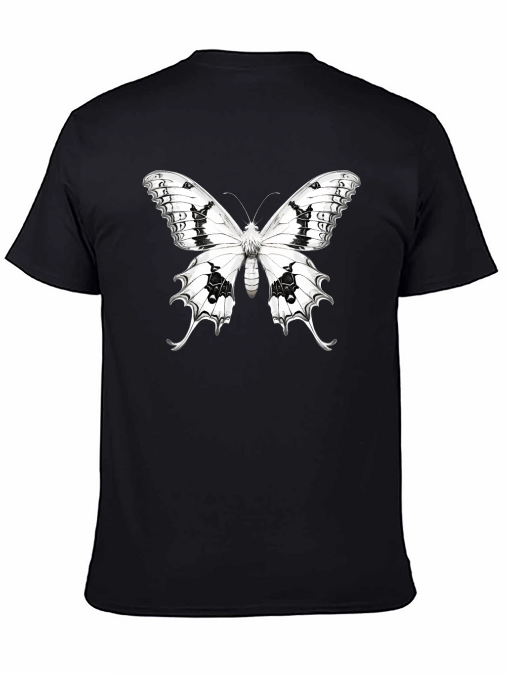 Butterfly Graphic T-Shirt - Black Cotton Tee