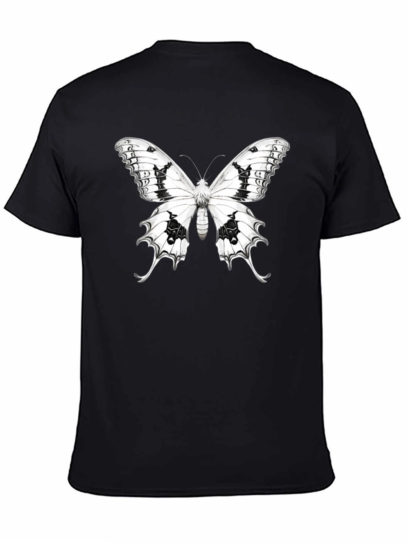 Butterfly Graphic T-Shirt - Black Cotton Tee