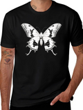 Butterfly Graphic T-Shirt - Black Cotton Tee