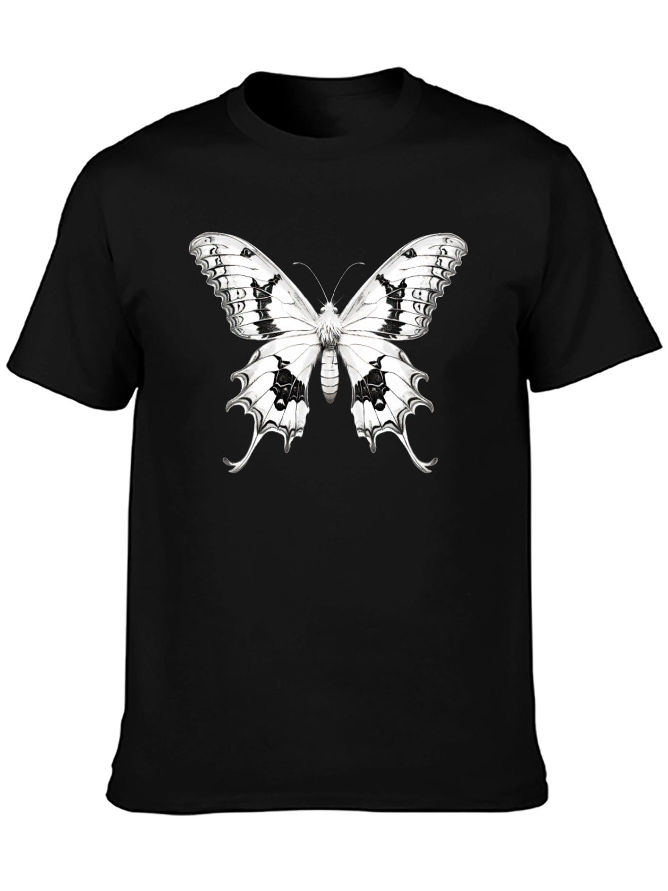 Butterfly Graphic T-Shirt - Black Cotton Tee