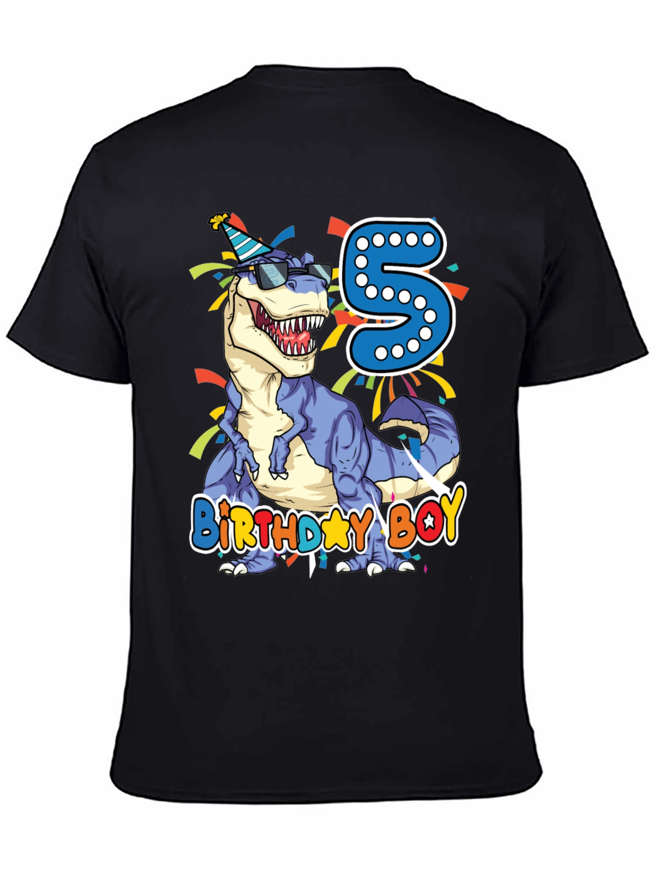 Birthday Boy Dinosaur T-Shirt - Age 5