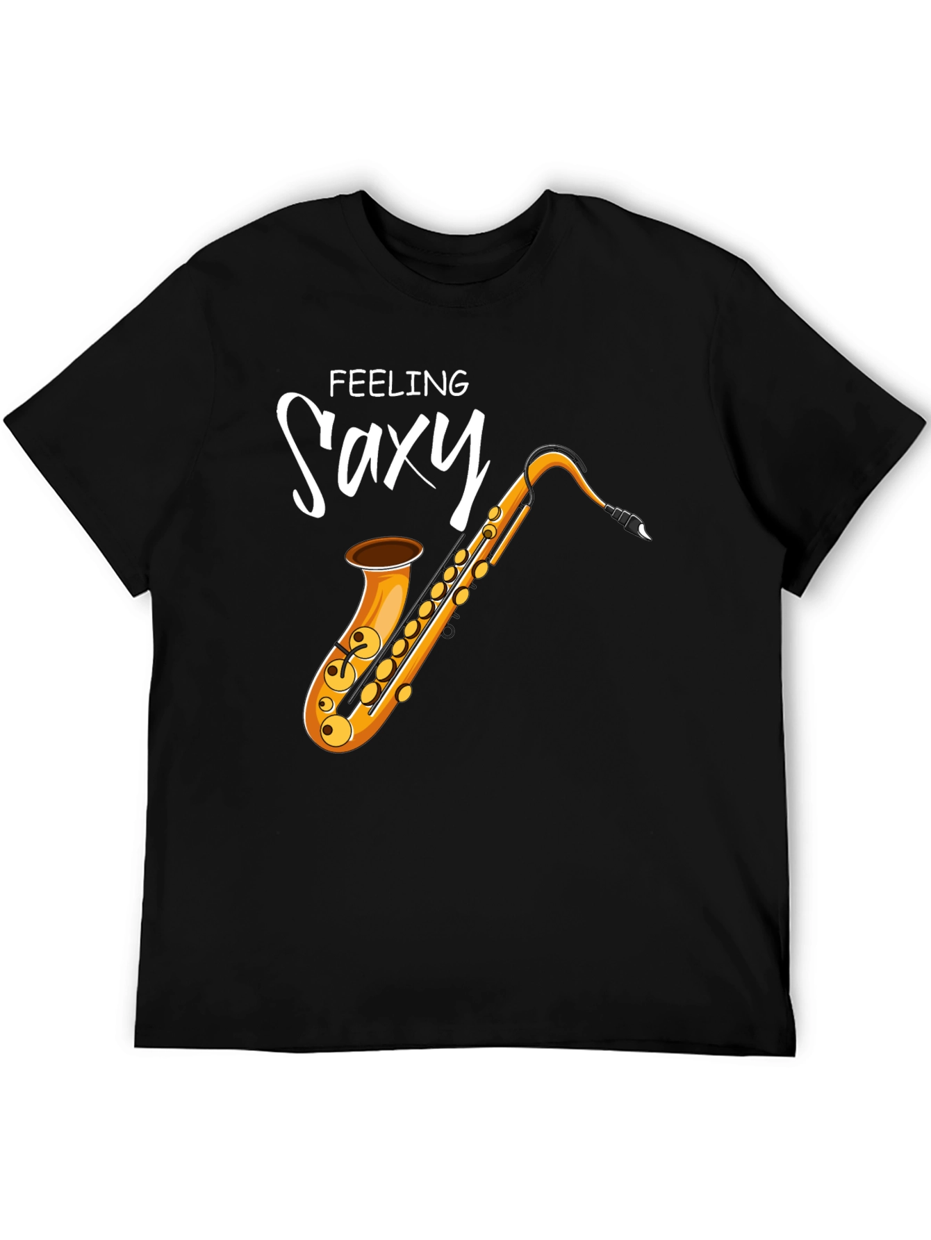 Feeling Saxy Black T-Shirt