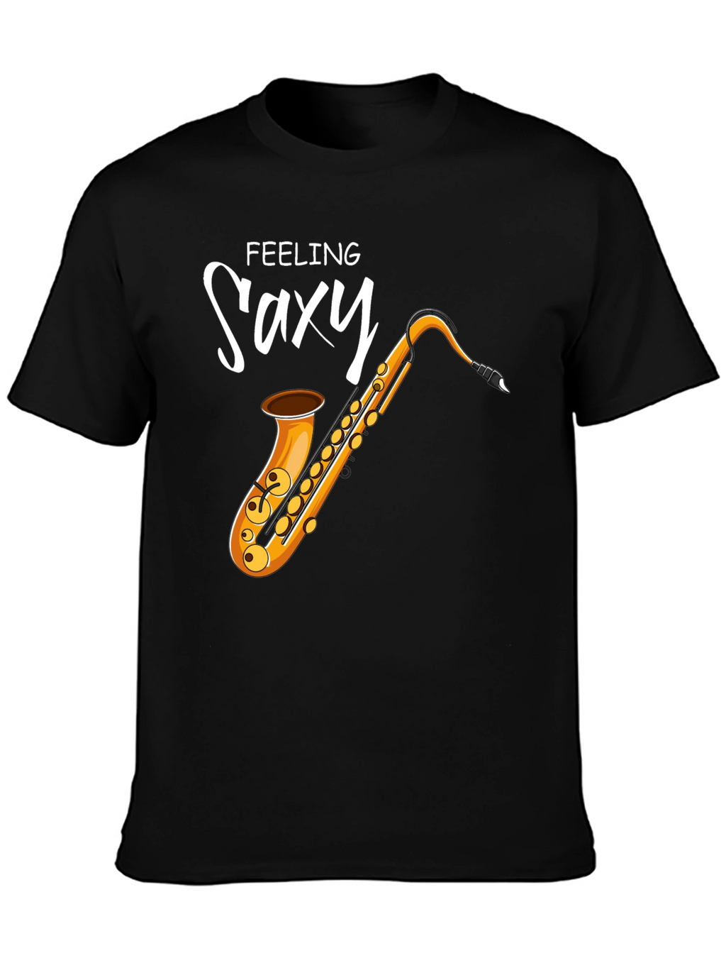Feeling Saxy Black T-Shirt