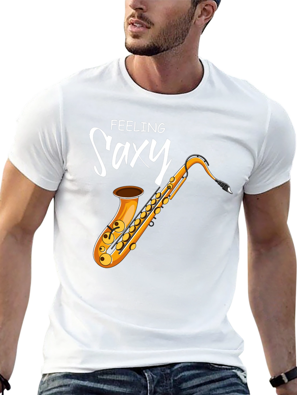 Feeling Saxy Black T-Shirt