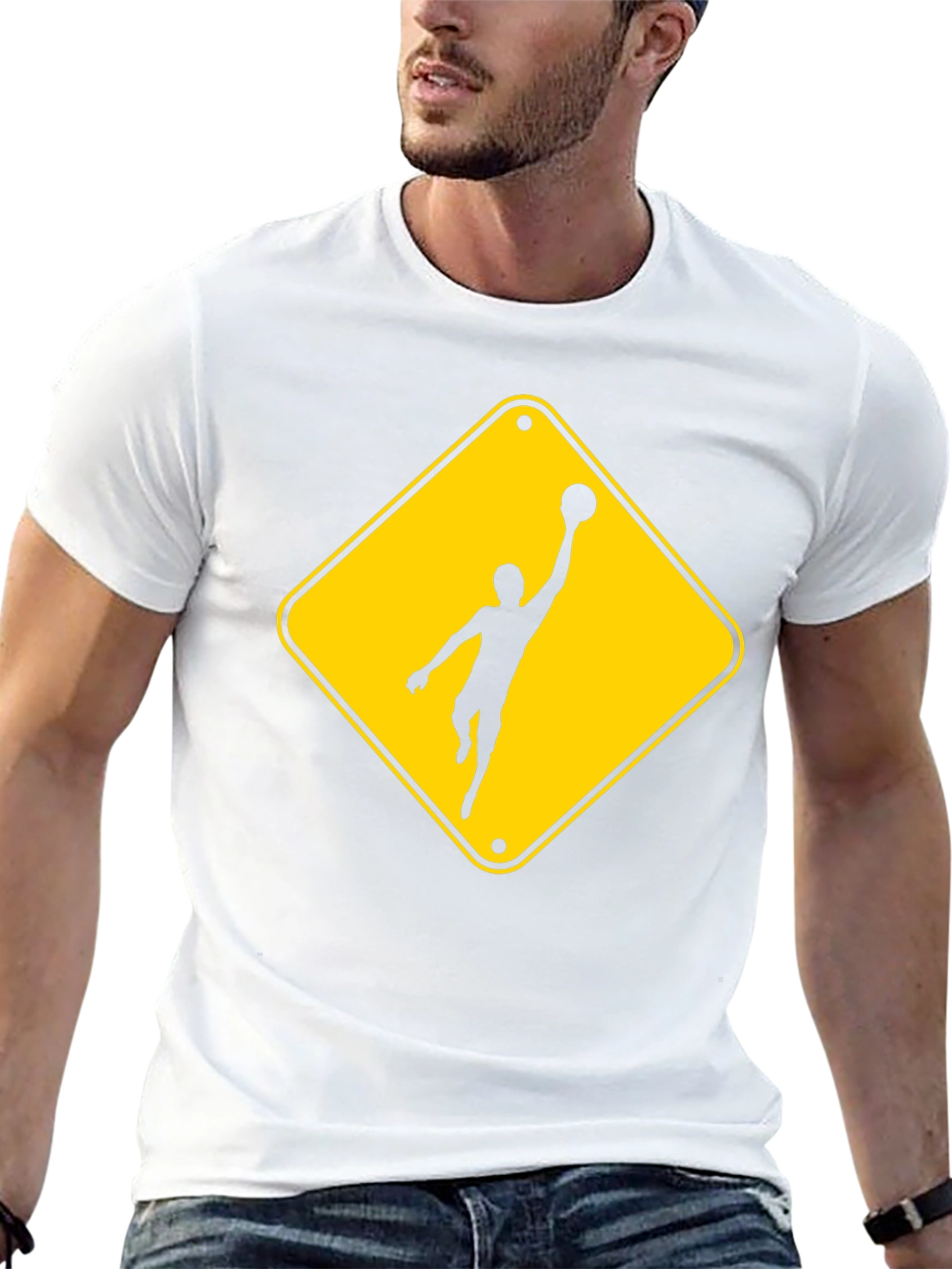 Basketball Caution T-Shirt - Black
