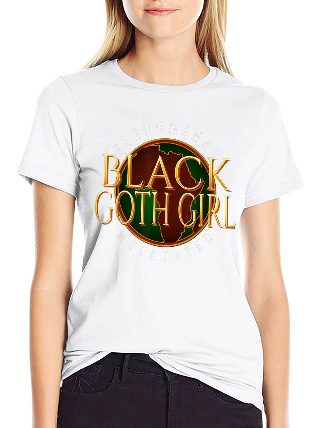 Phenomenal Black Goth Girl Melenated T-Shirt