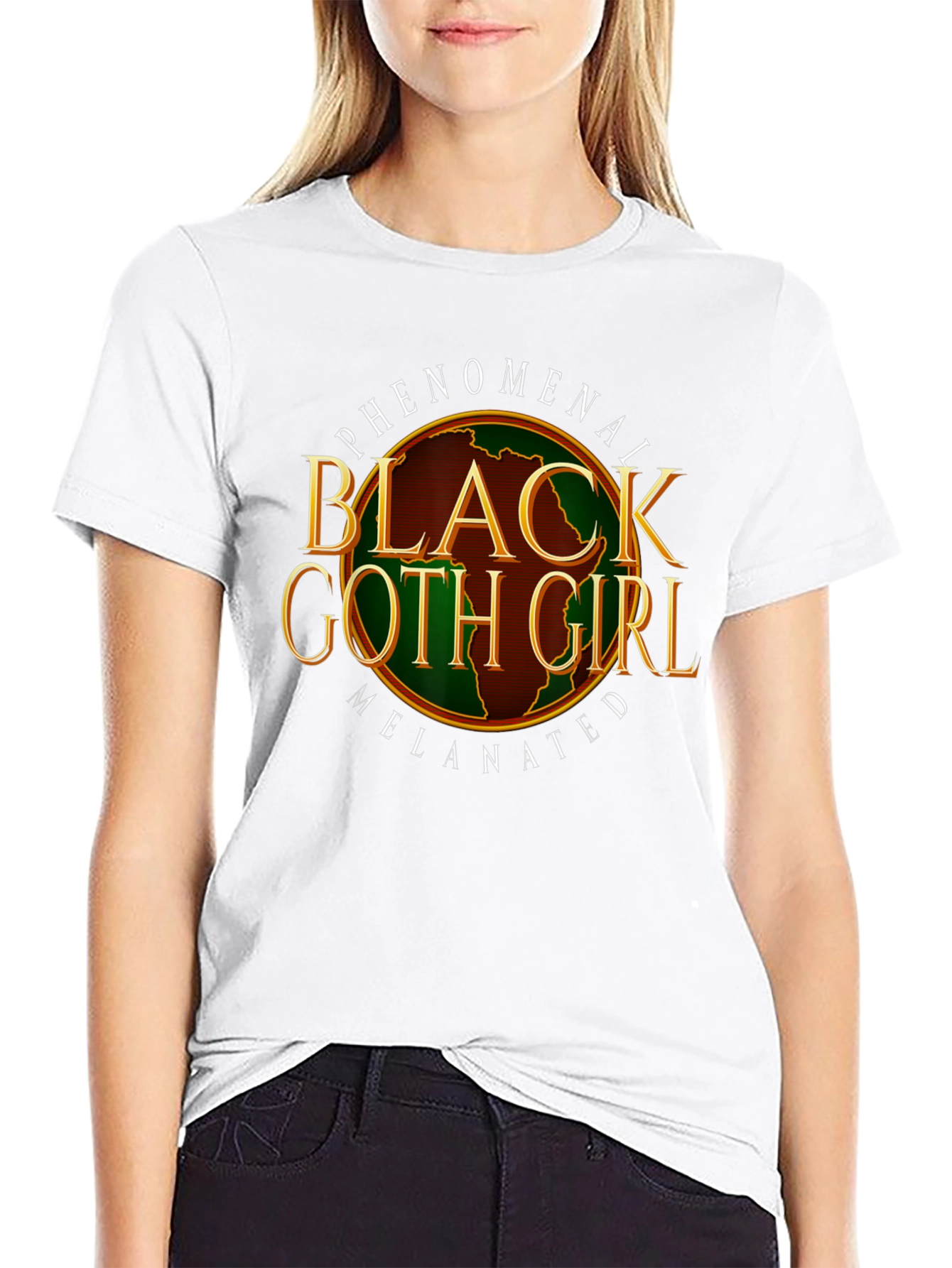 Phenomenal Black Goth Girl Melenated T-Shirt