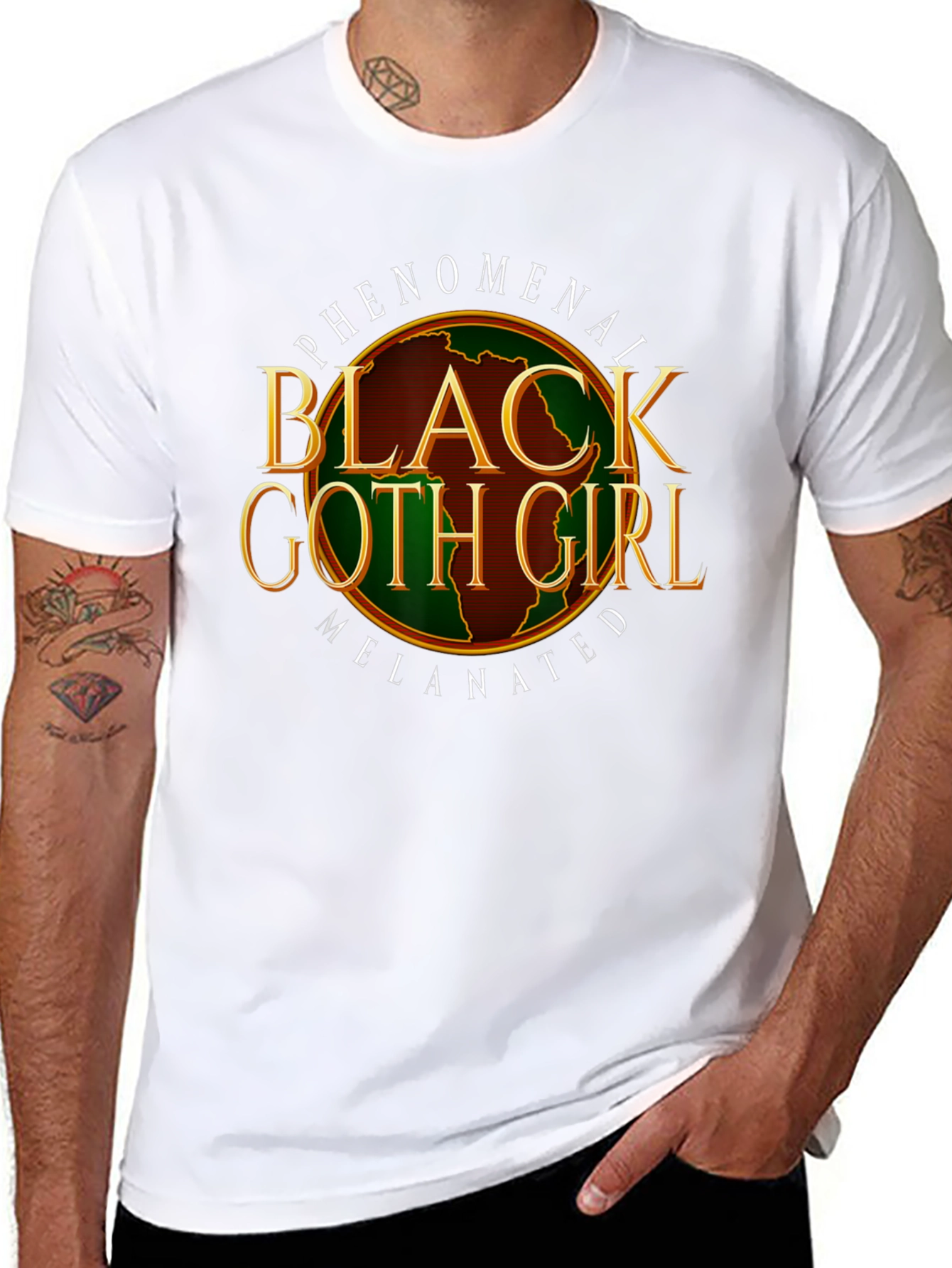 Phenomenal Black Goth Girl Melenated T-Shirt