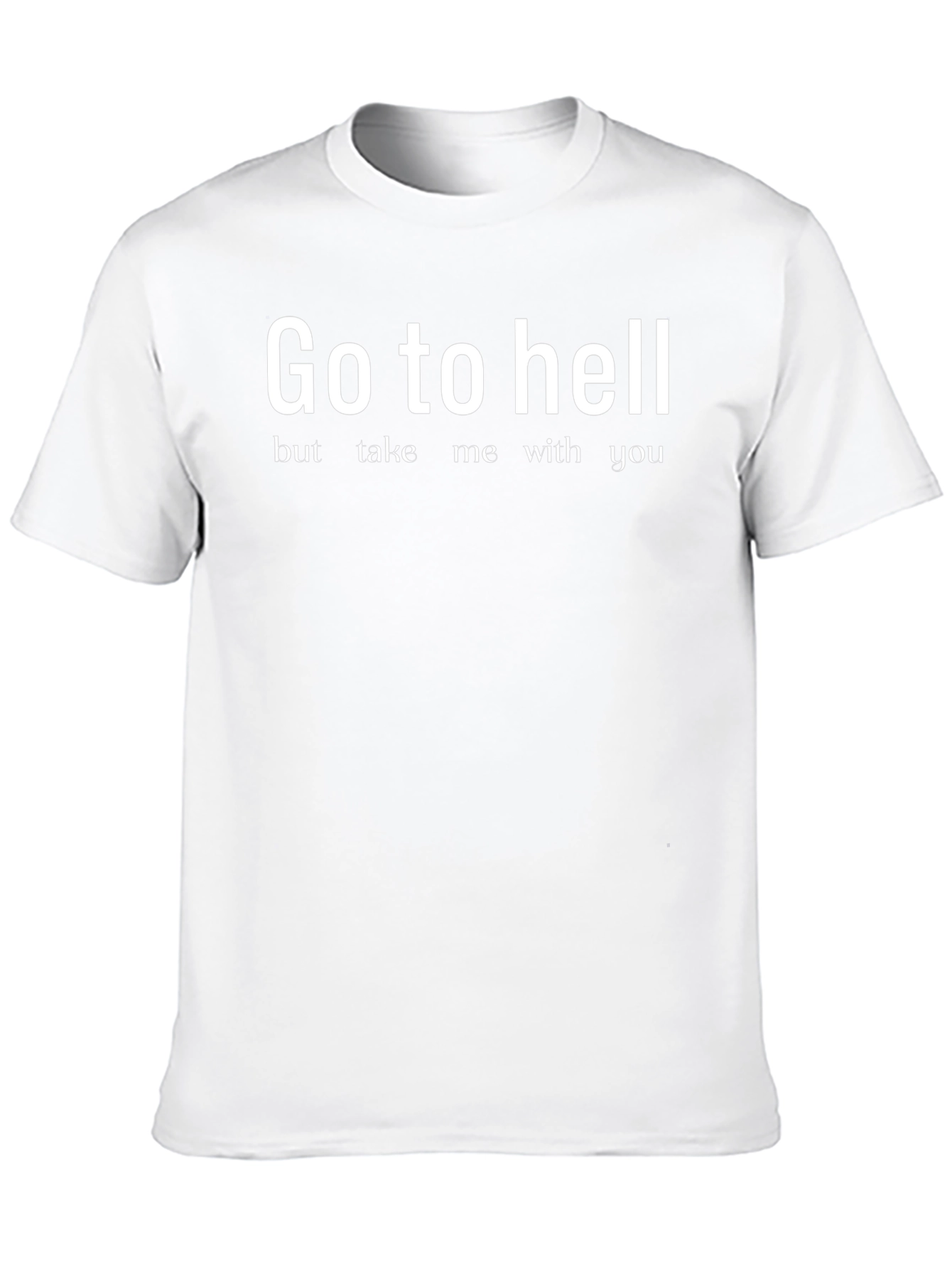 Go To Hell Slogan Graphic Tee - Black
