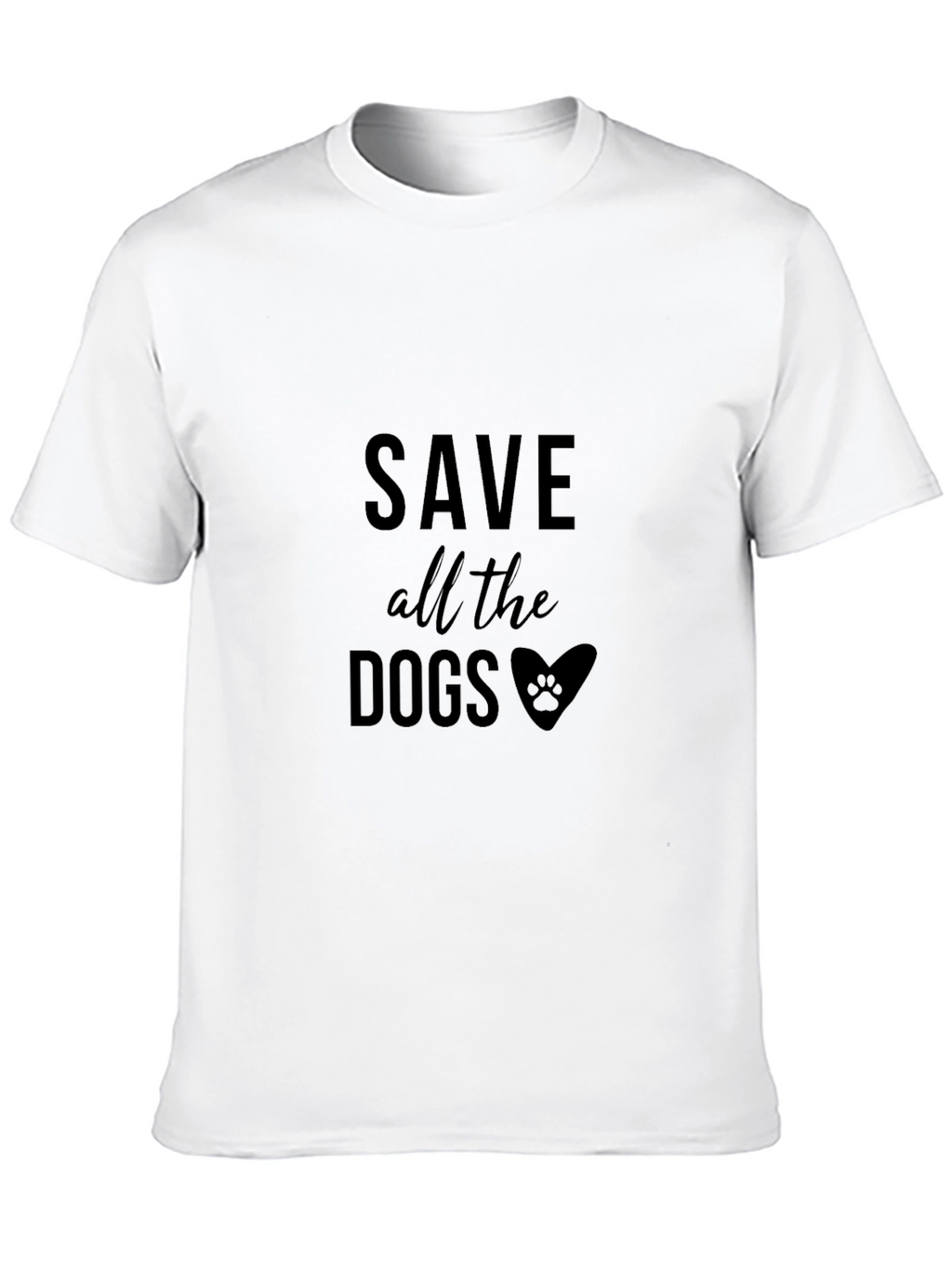 Save All The Dogs Graphic Print Tee