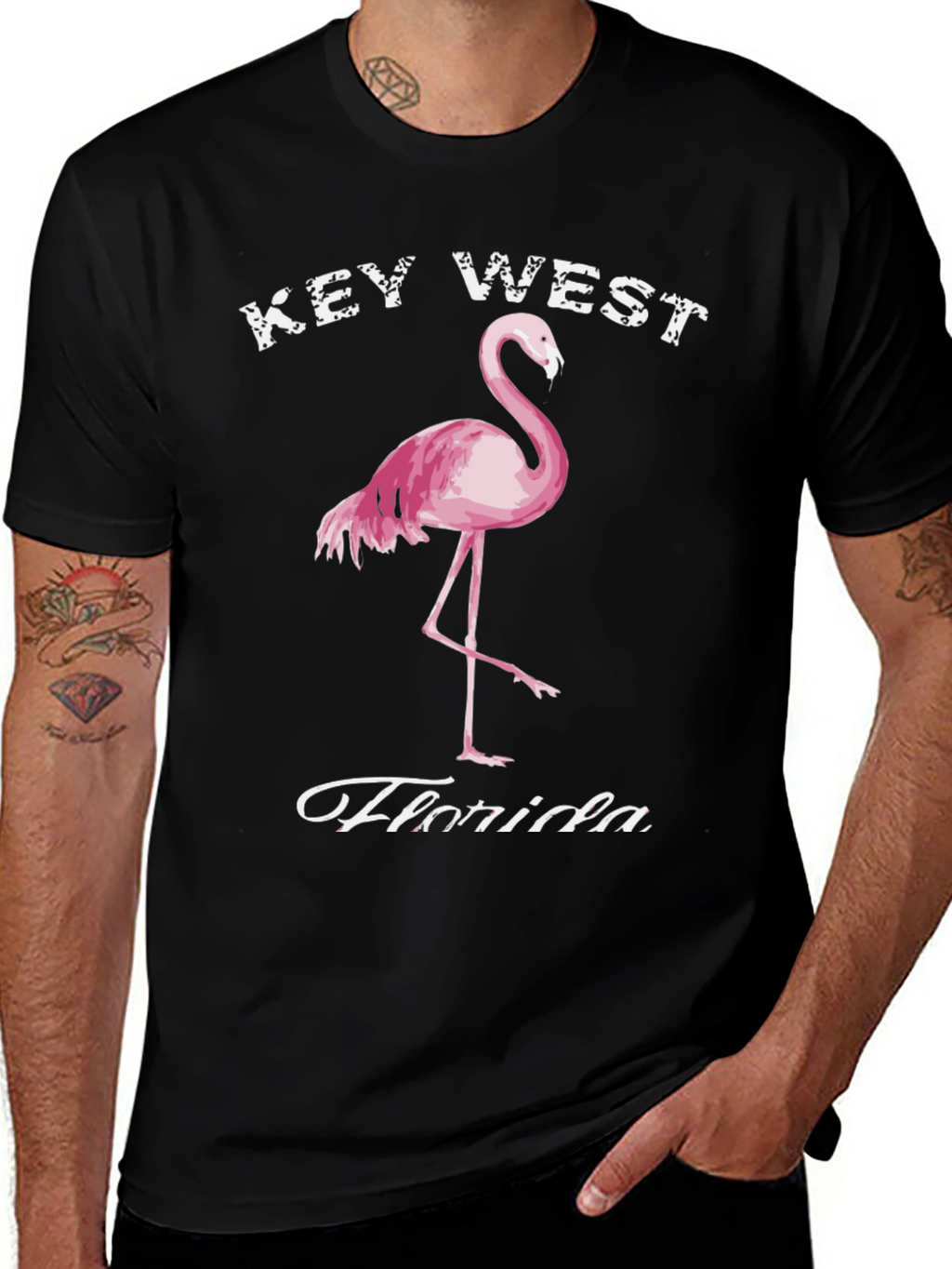 Key West Florida Flamingo Graphic T-Shirt
