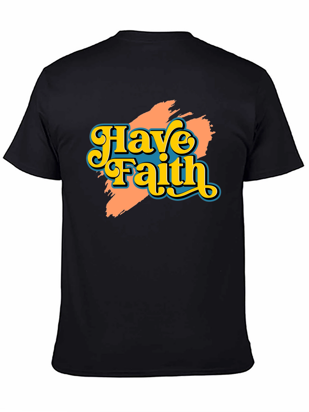 Have Faith Graphic Tee - Retro Design Black T-Shirt