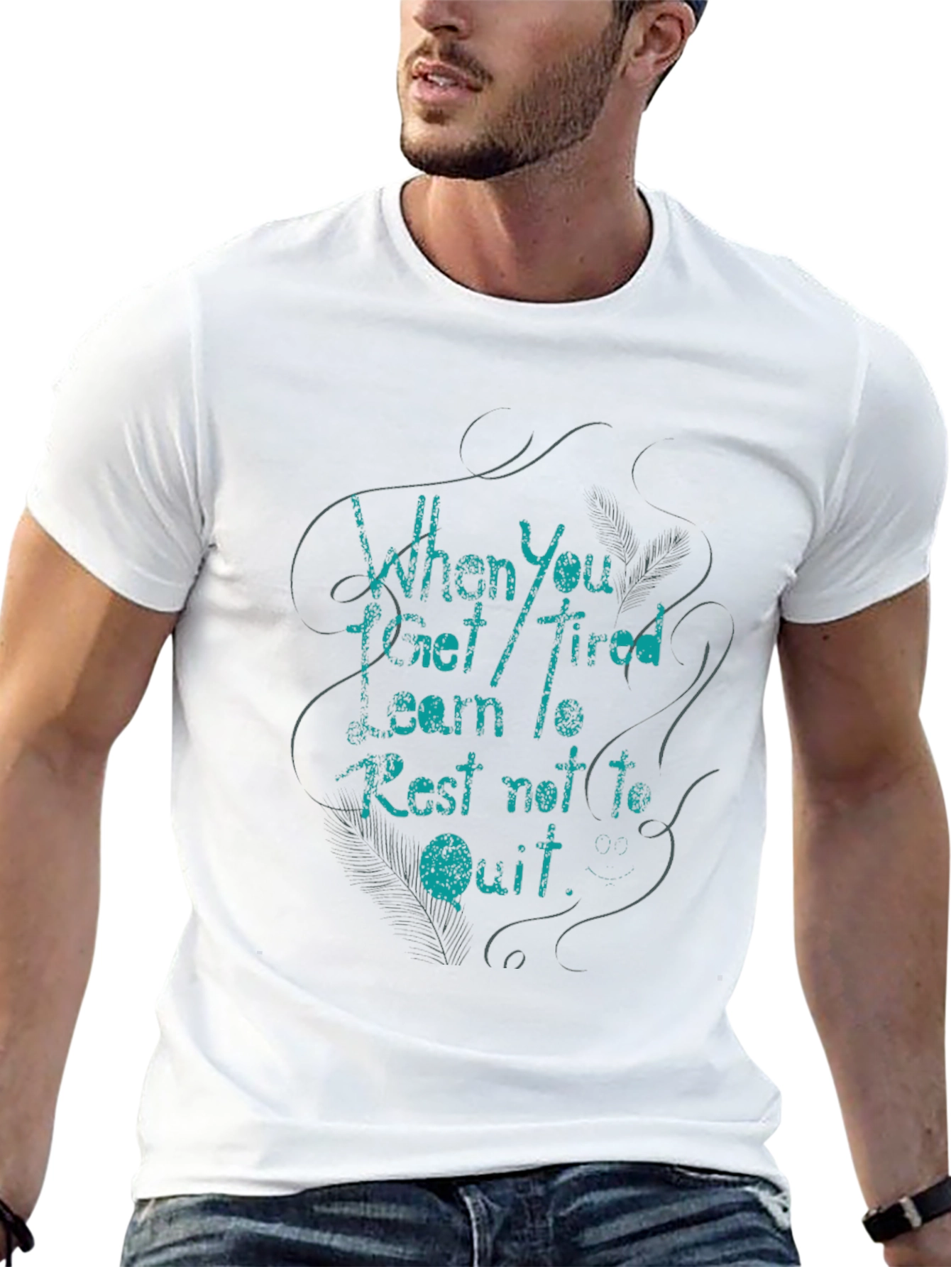 Mens Black T-Shirt - Inspirational Quote