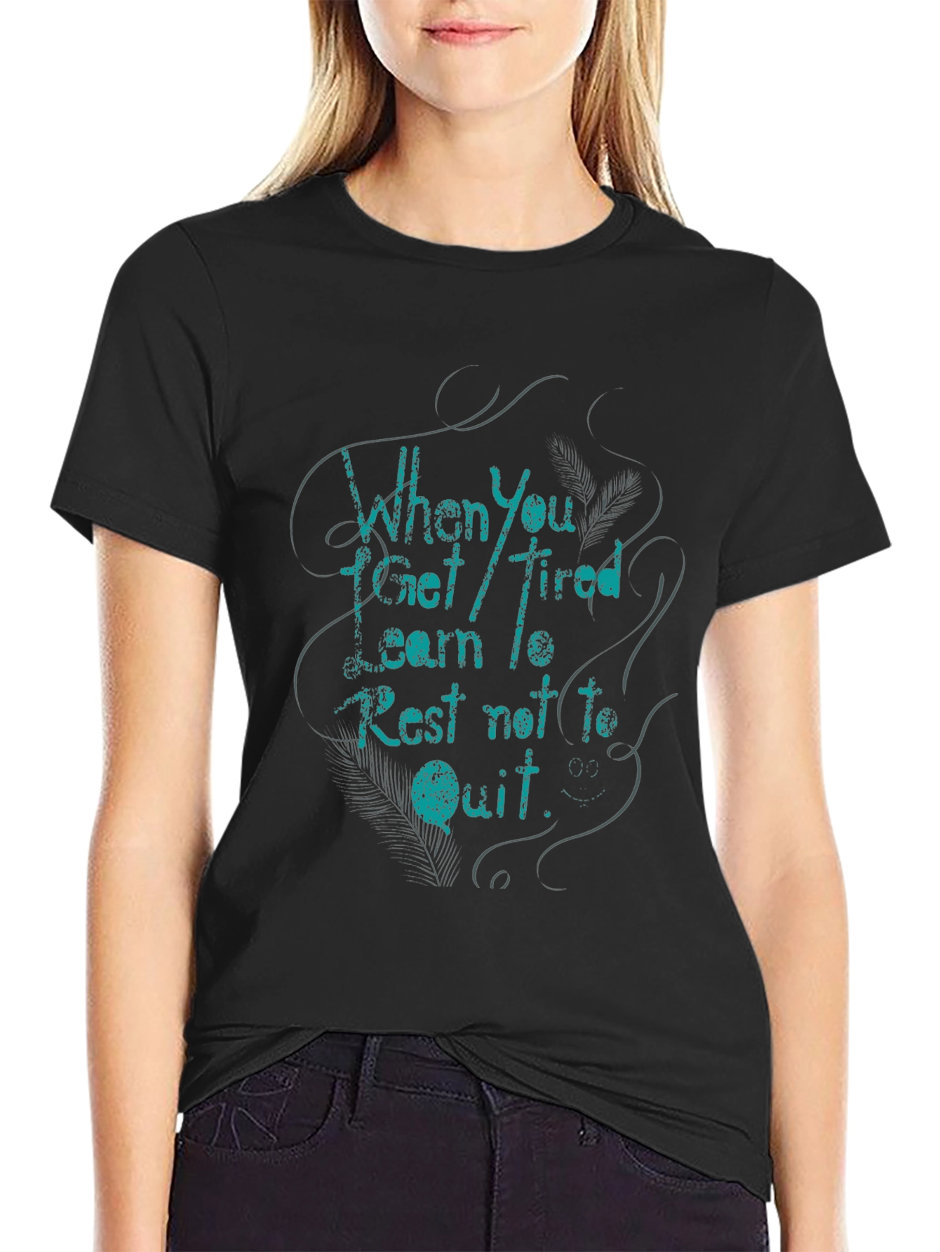 Mens Black T-Shirt - Inspirational Quote