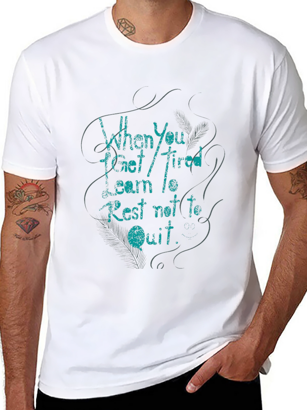 Mens Black T-Shirt - Inspirational Quote
