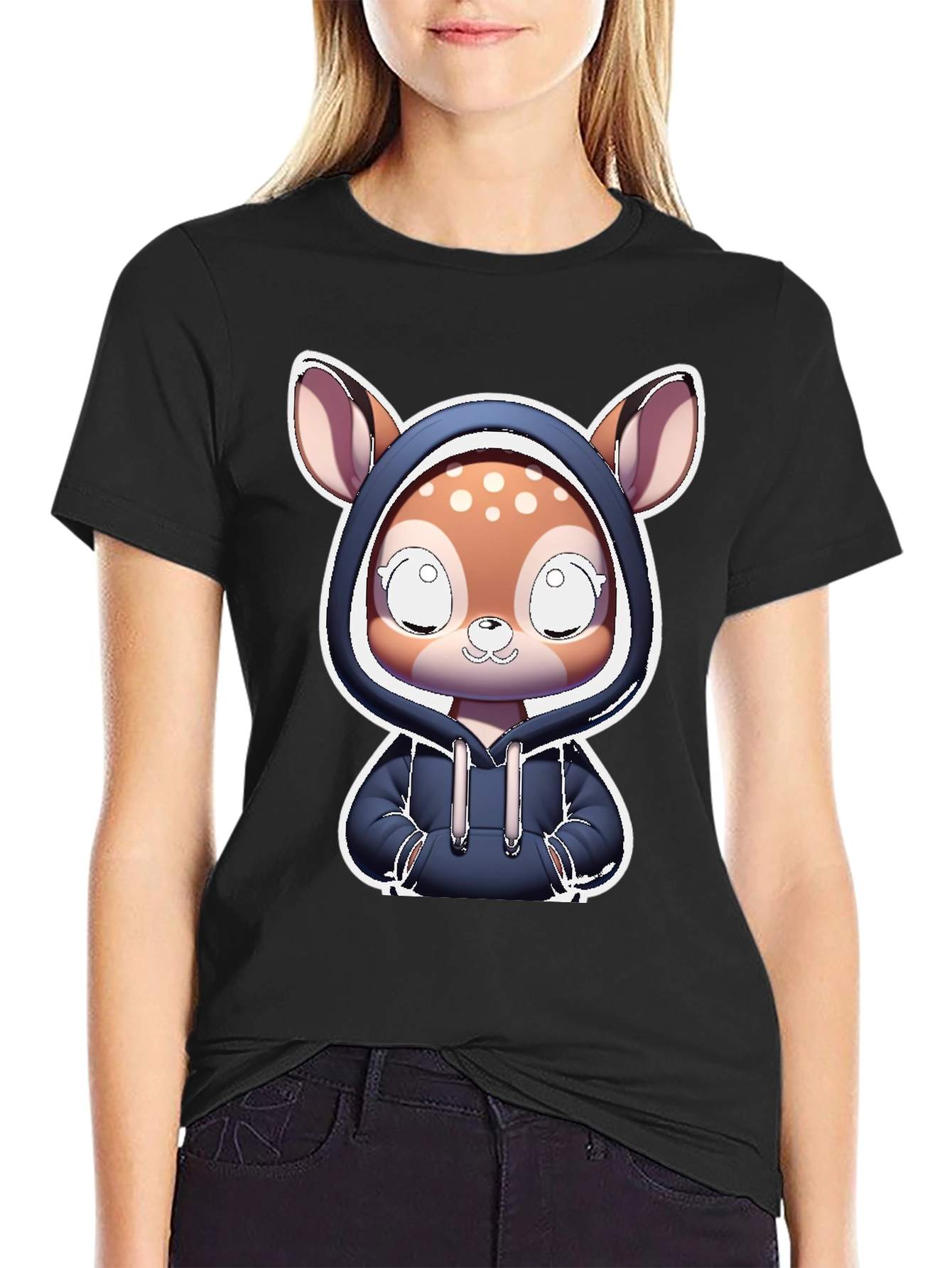 Cute Deer Hoodie T-Shirt