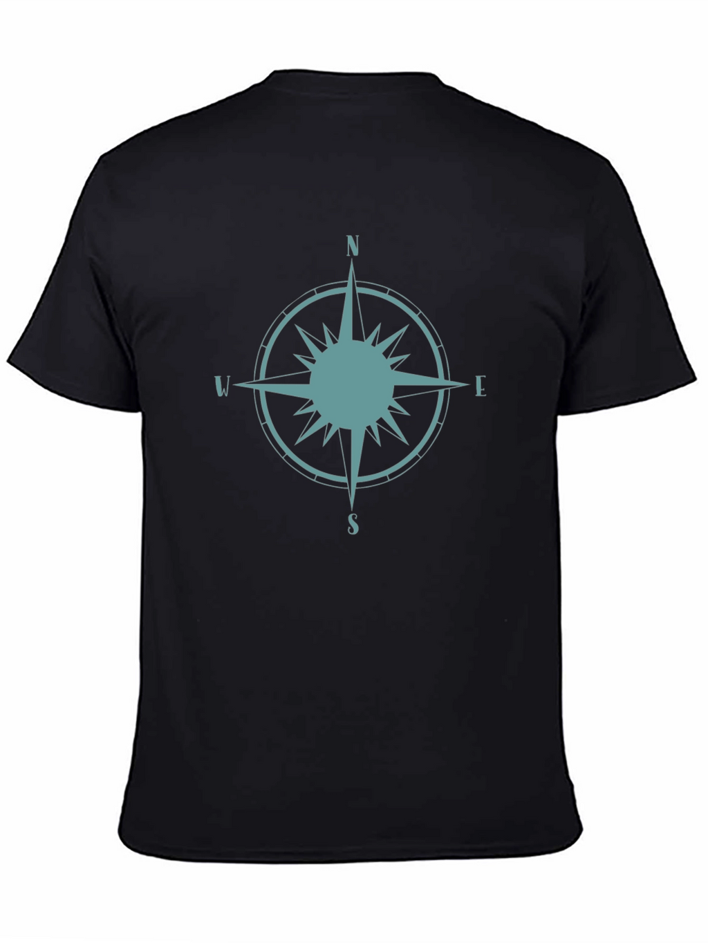 Compass Rose Graphic Tee - Stylish Black T-Shirt