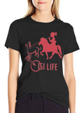 ISI Life Graphic Tee - Black Cotton Blend T-Shirt