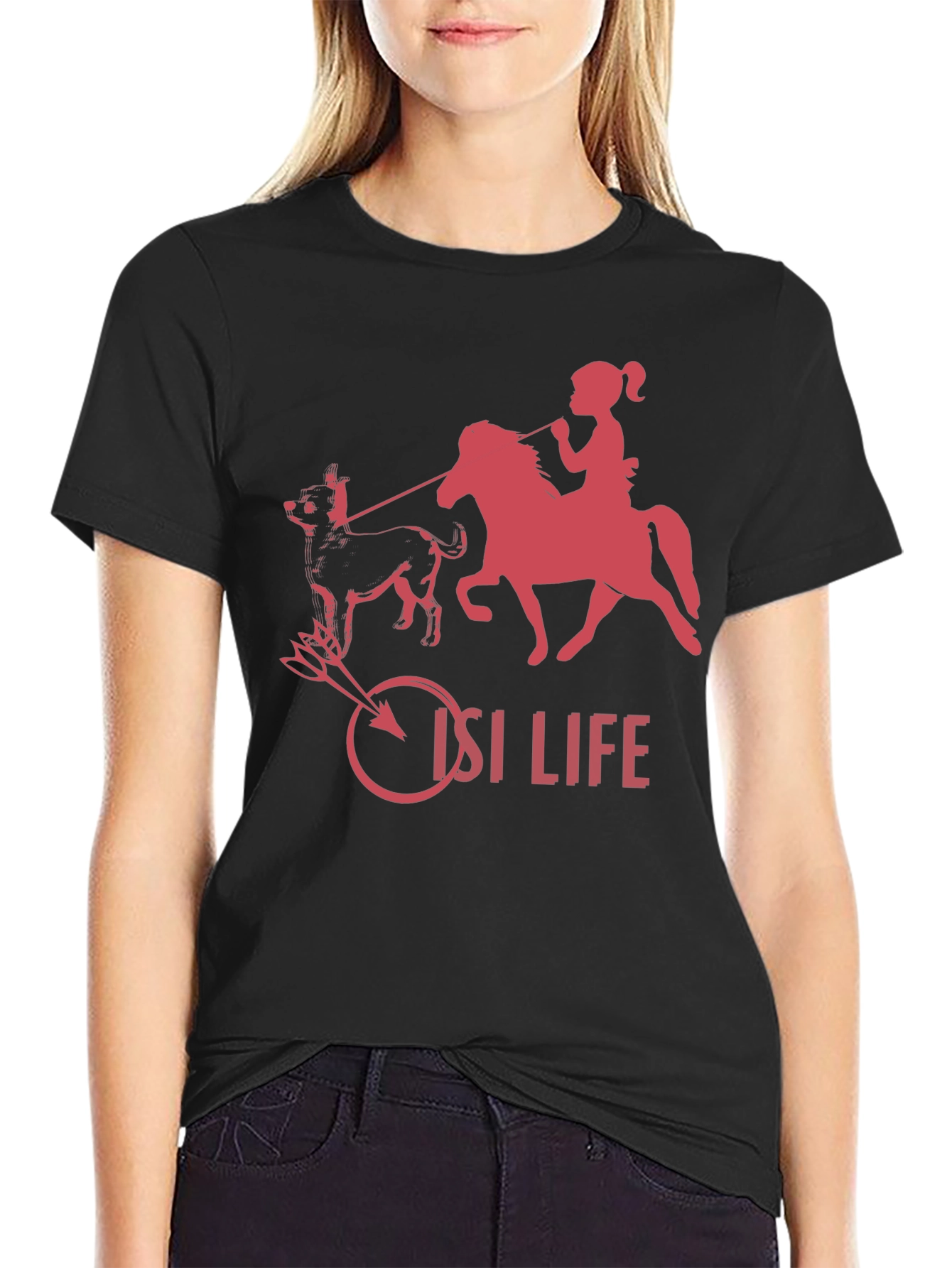 ISI Life Graphic Tee - Black Cotton Blend T-Shirt