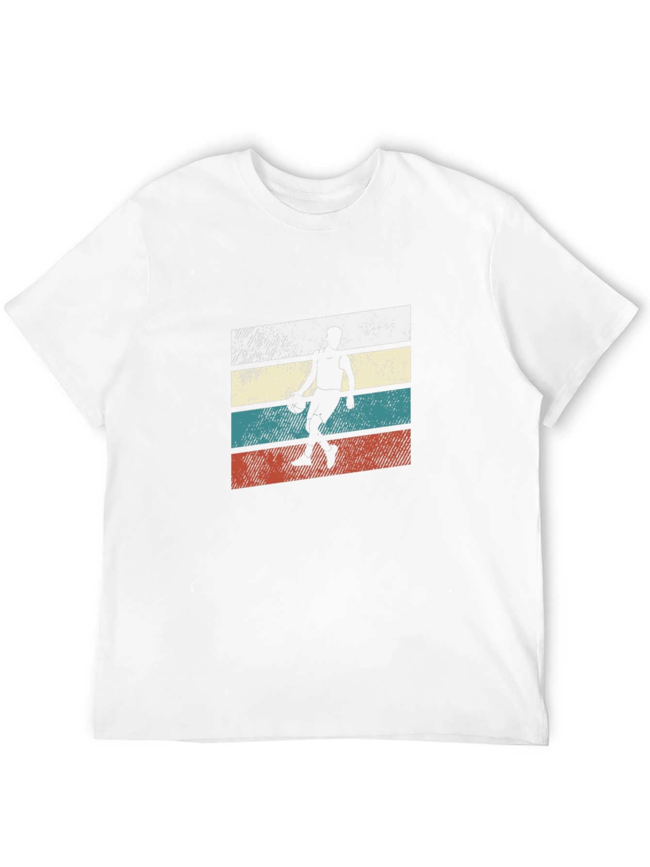 Retro Basketball Player Graphic Tee - Black