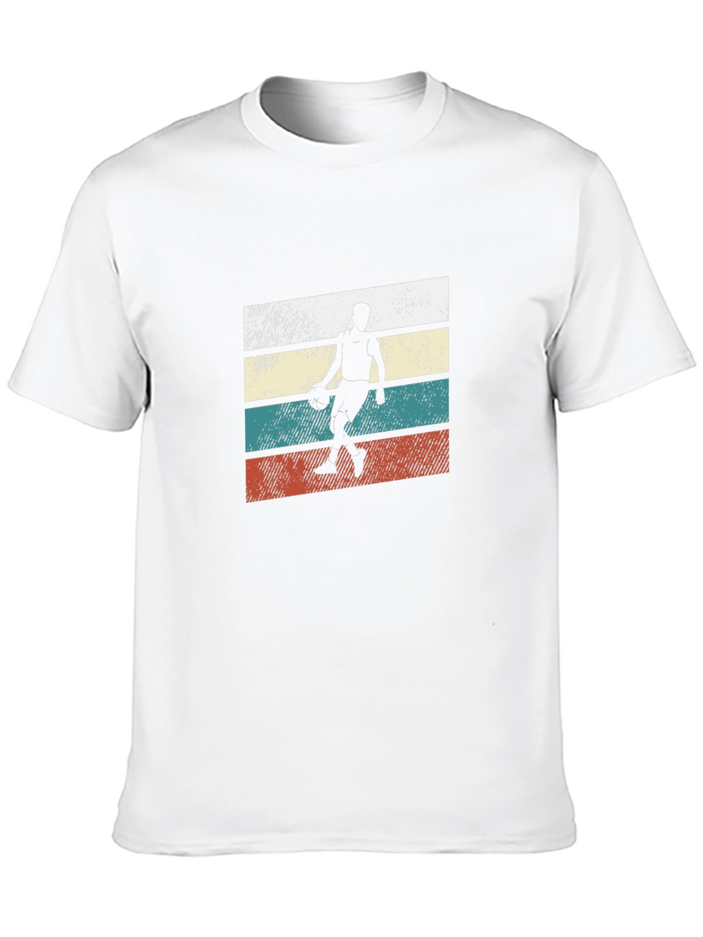 Retro Basketball Player Graphic Tee - Black