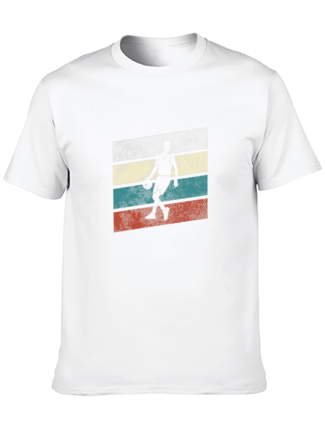 Retro Basketball Player Graphic Tee - Black