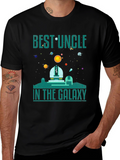 Best Uncle in the Galaxy T-Shirt - Space Design