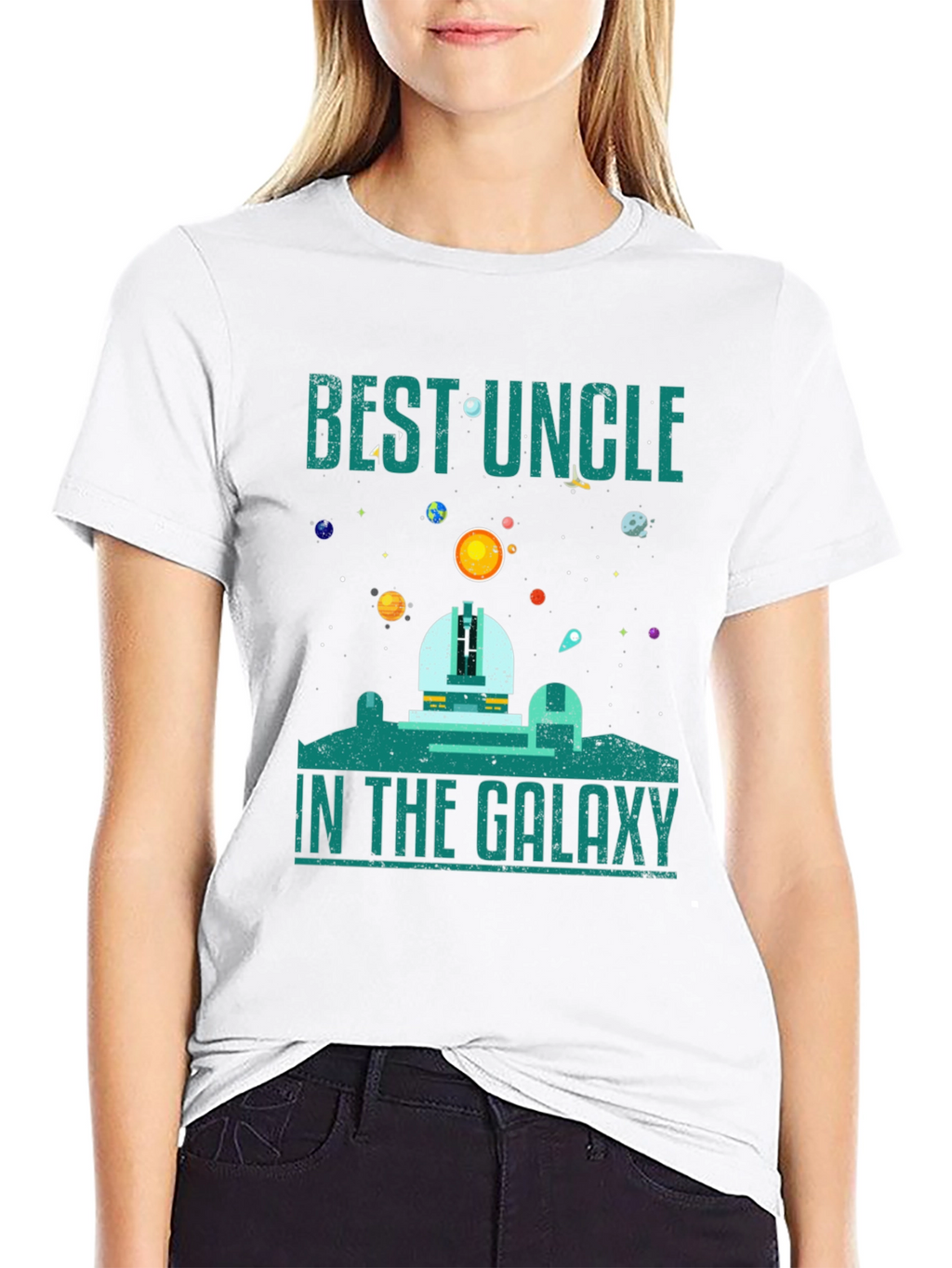 Best Uncle in the Galaxy T-Shirt - Space Design