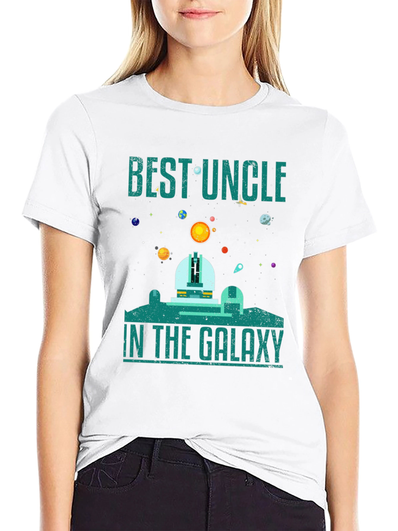 Best Uncle in the Galaxy T-Shirt - Space Design