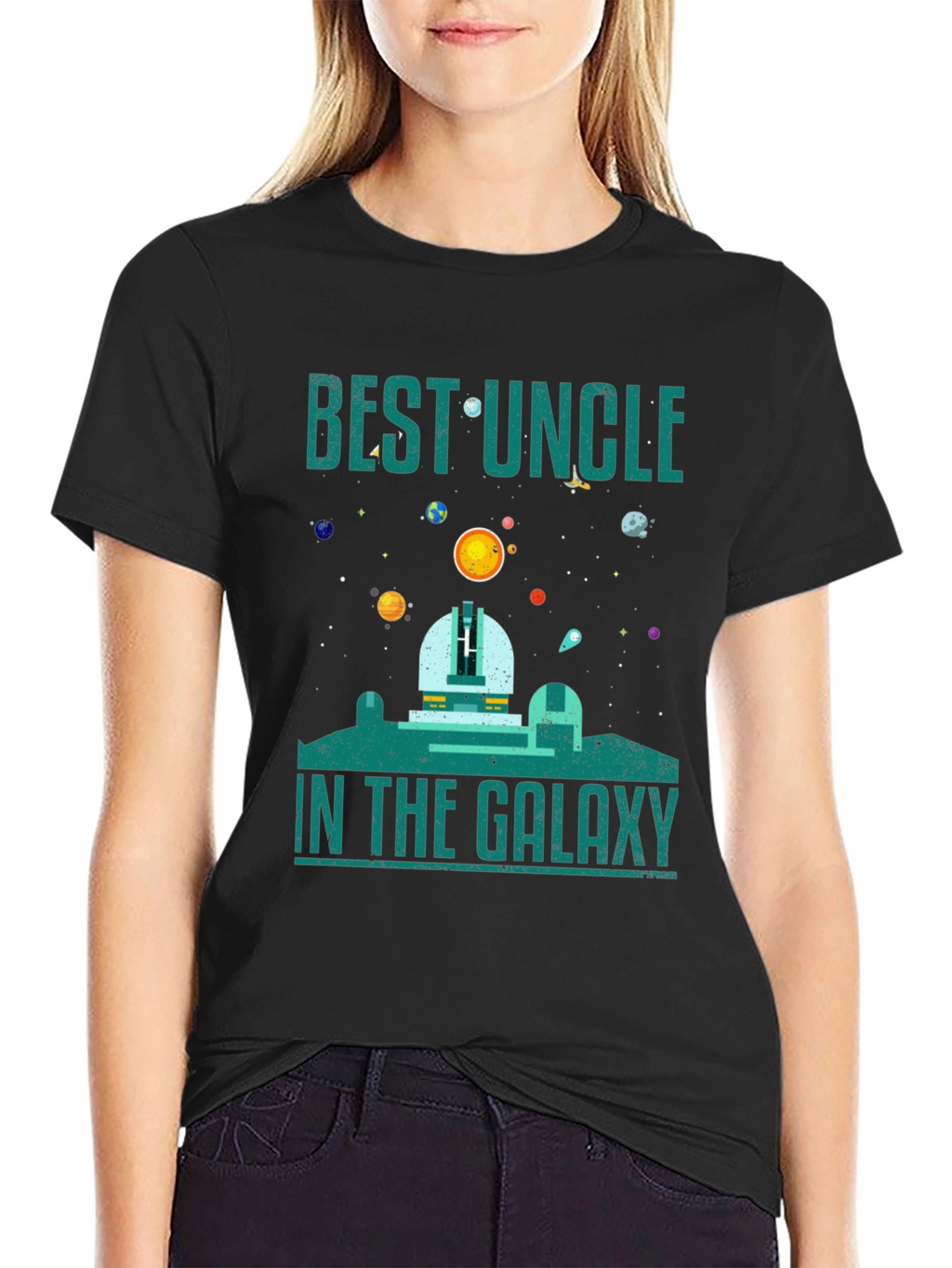 Best Uncle in the Galaxy T-Shirt - Space Design