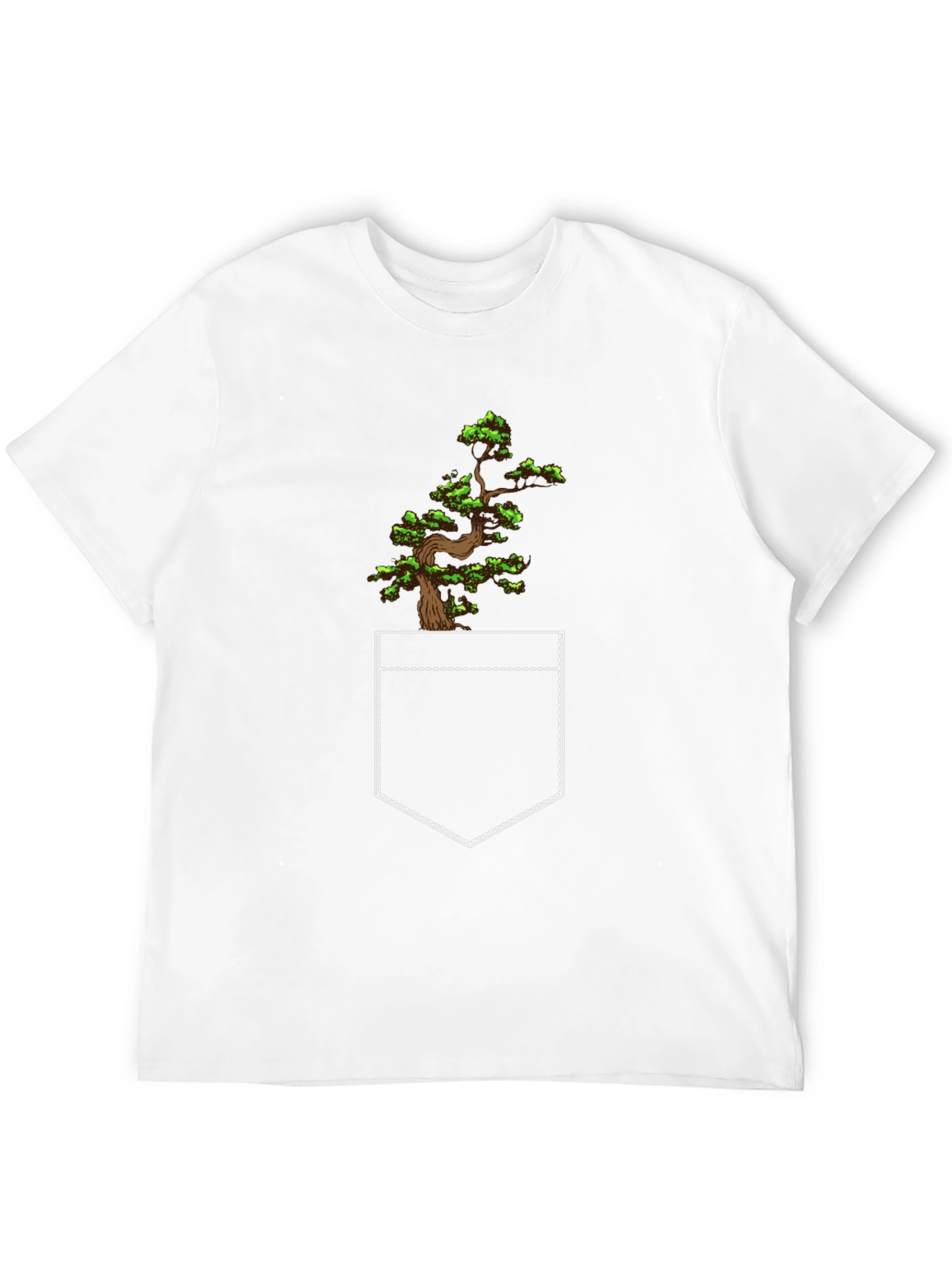 Bonsai Tree Pocket T-Shirt - Unique Graphic Tee