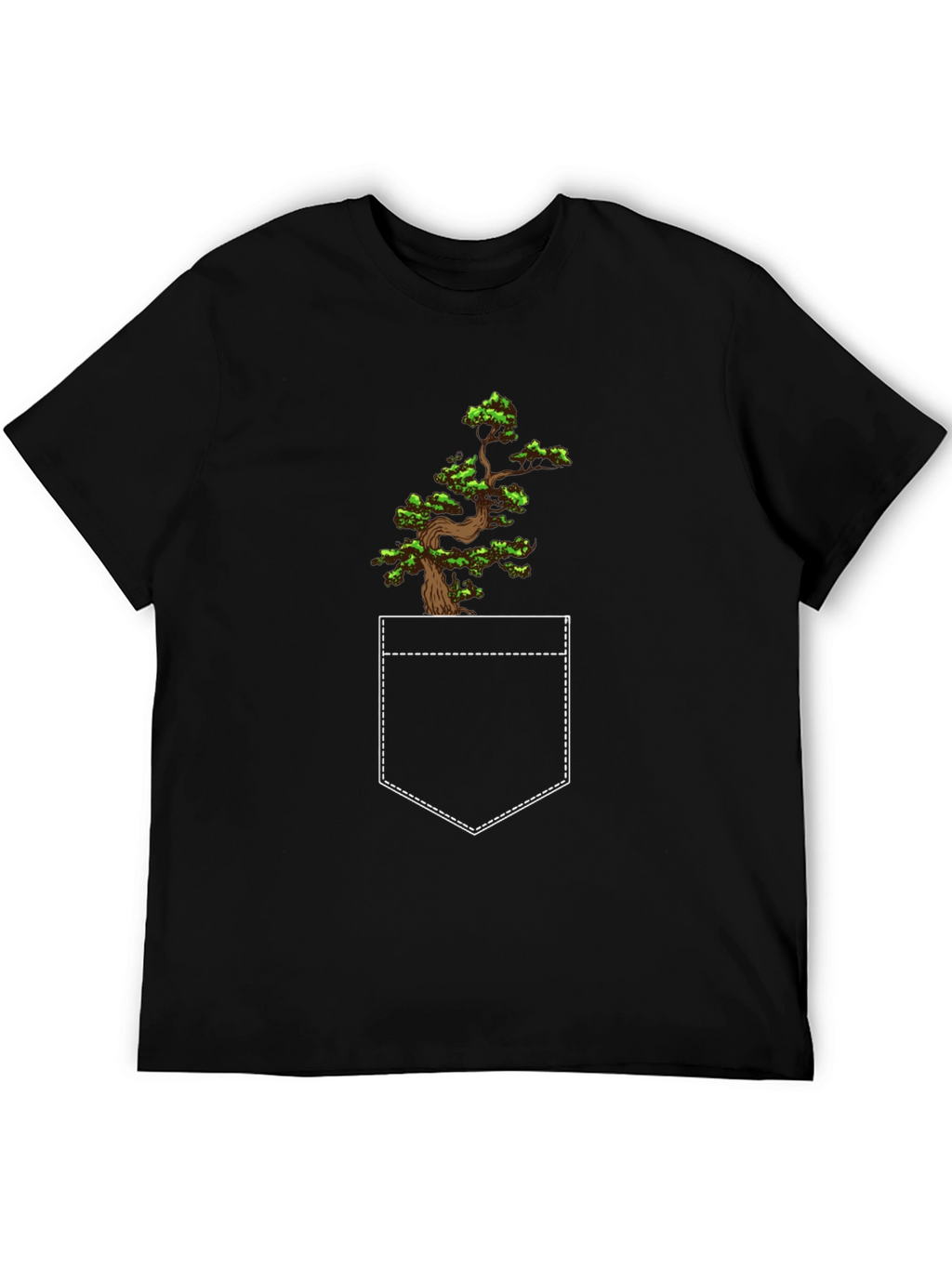 Bonsai Tree Pocket T-Shirt - Unique Graphic Tee