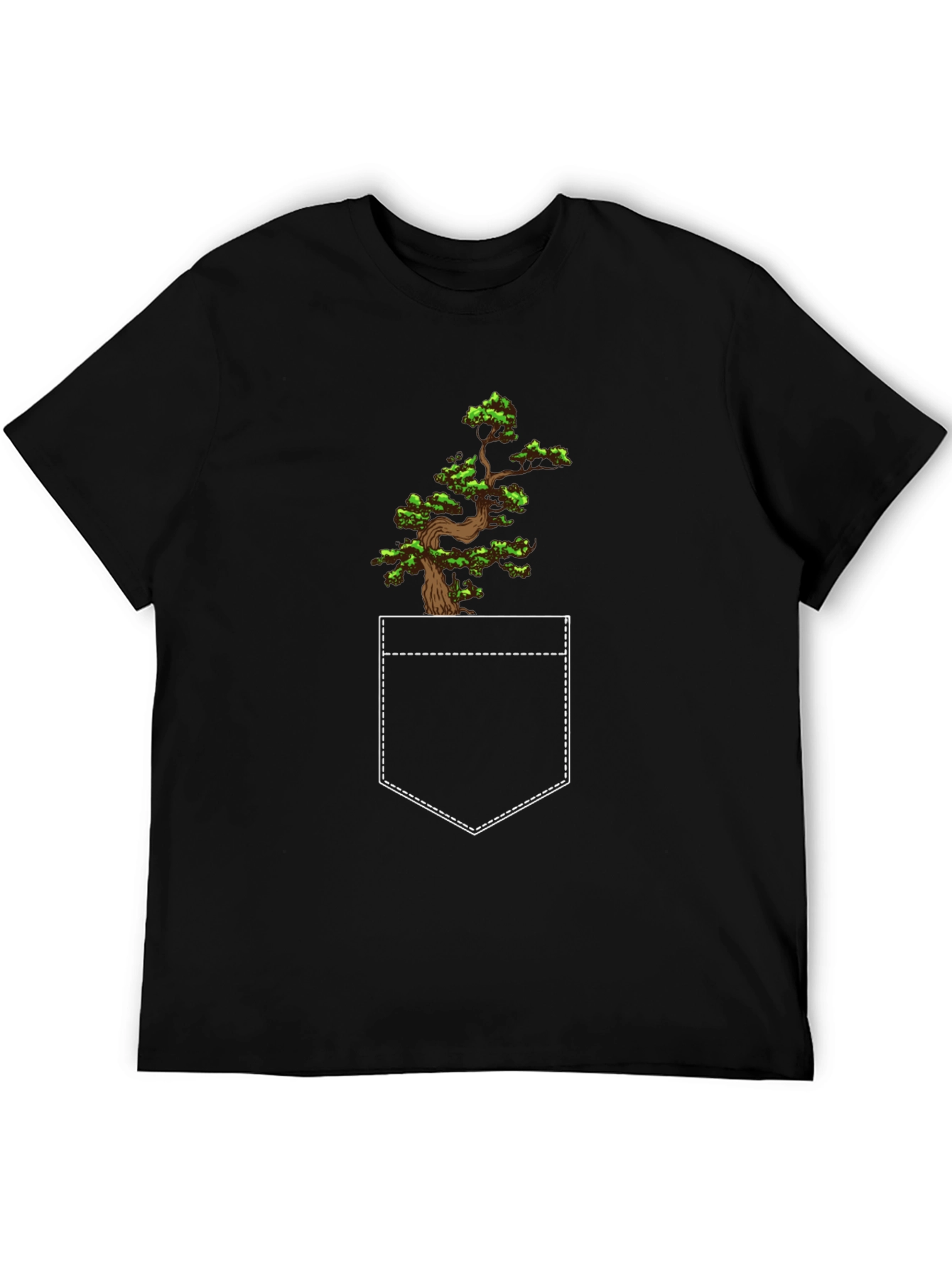 Bonsai Tree Pocket T-Shirt - Unique Graphic Tee