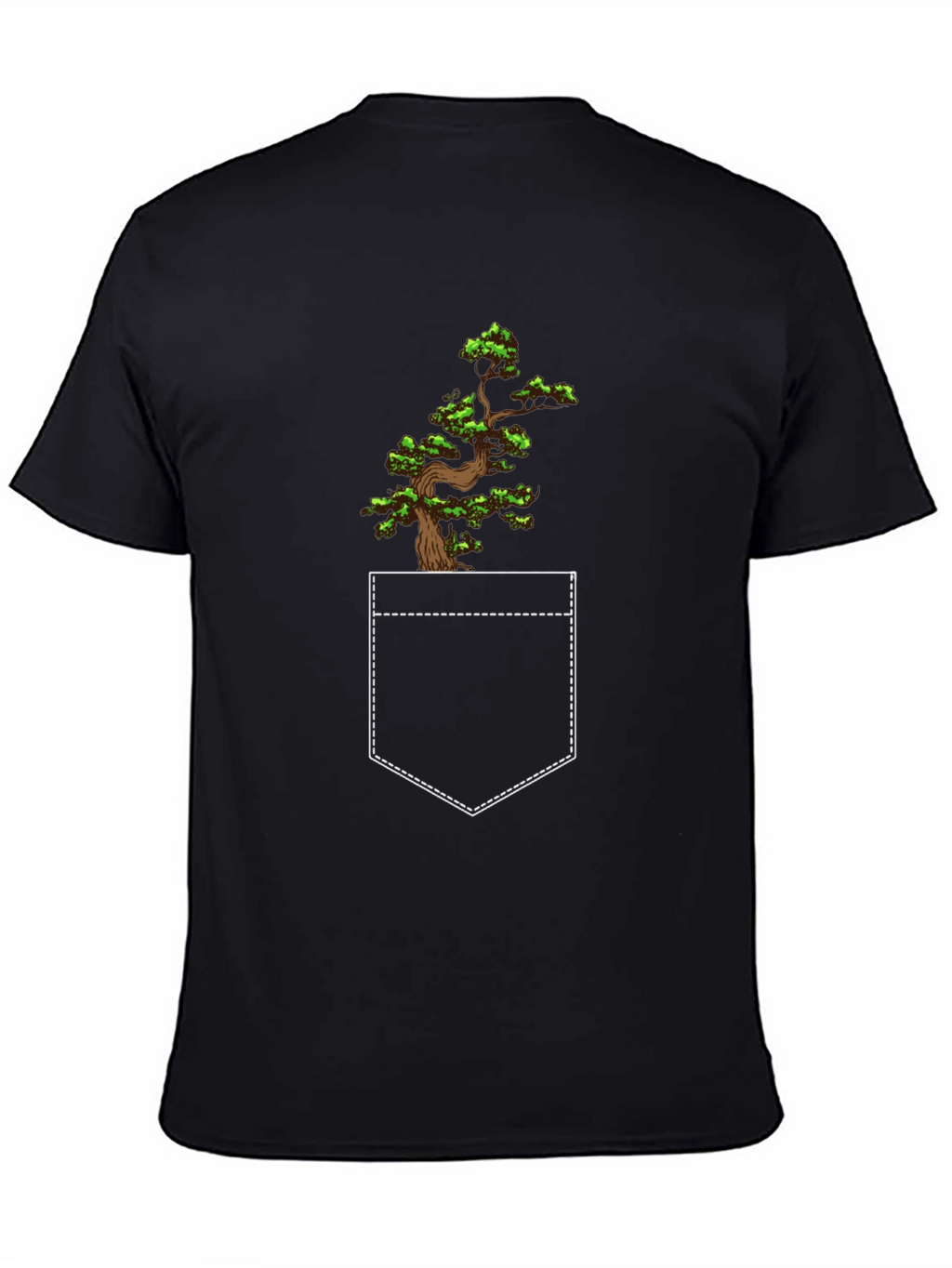 Bonsai Tree Pocket T-Shirt - Unique Graphic Tee