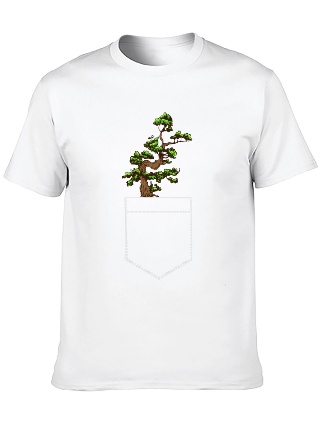 Bonsai Tree Pocket T-Shirt - Unique Graphic Tee