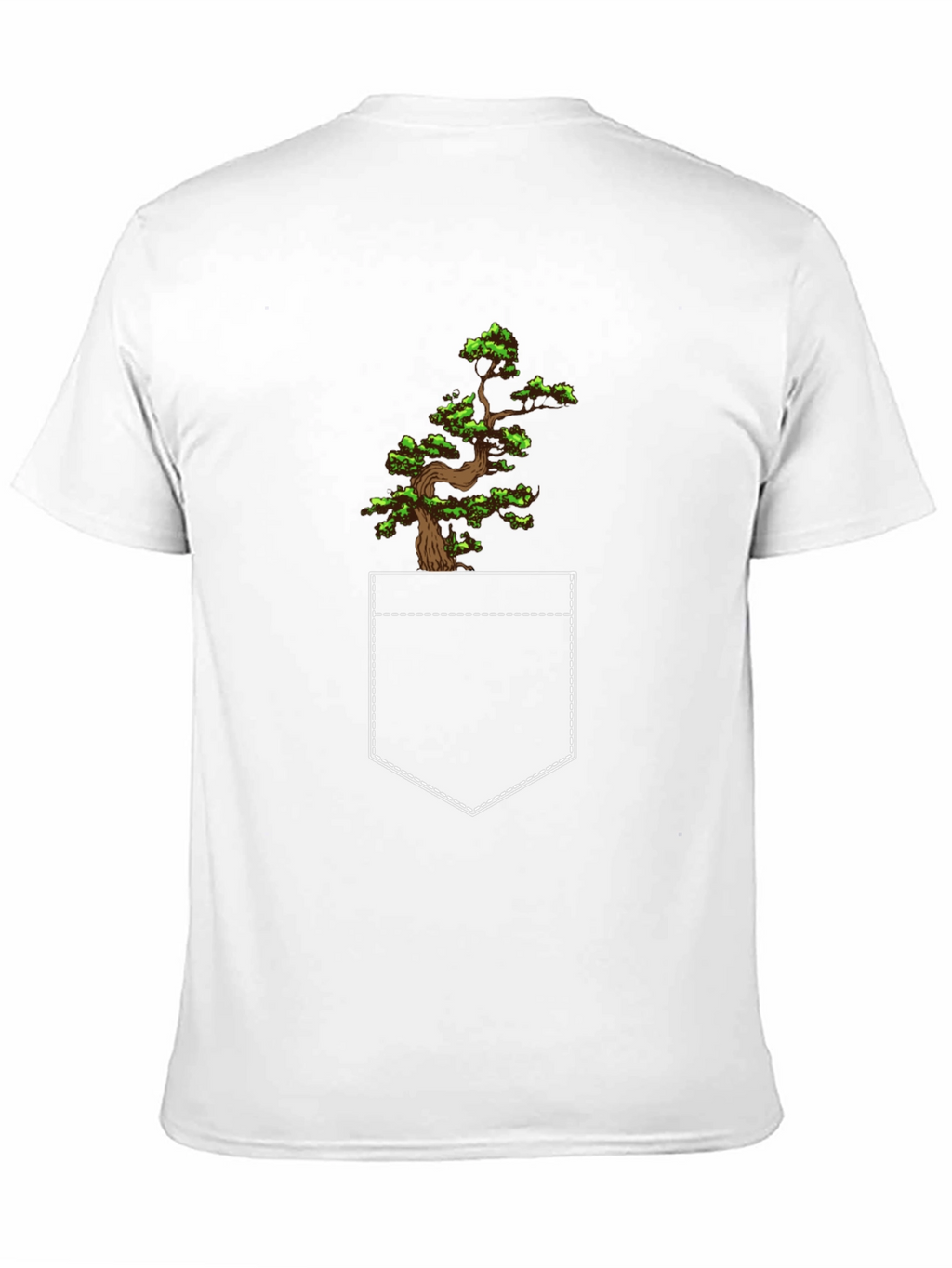 Bonsai Tree Pocket T-Shirt - Unique Graphic Tee