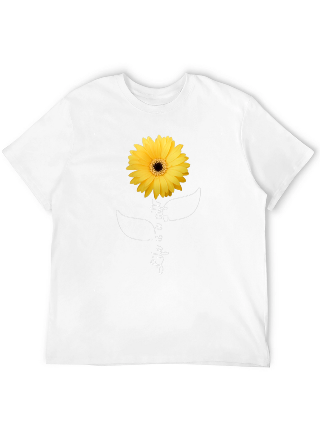 Life is a Gift Sunflower Graphic Tee - Black