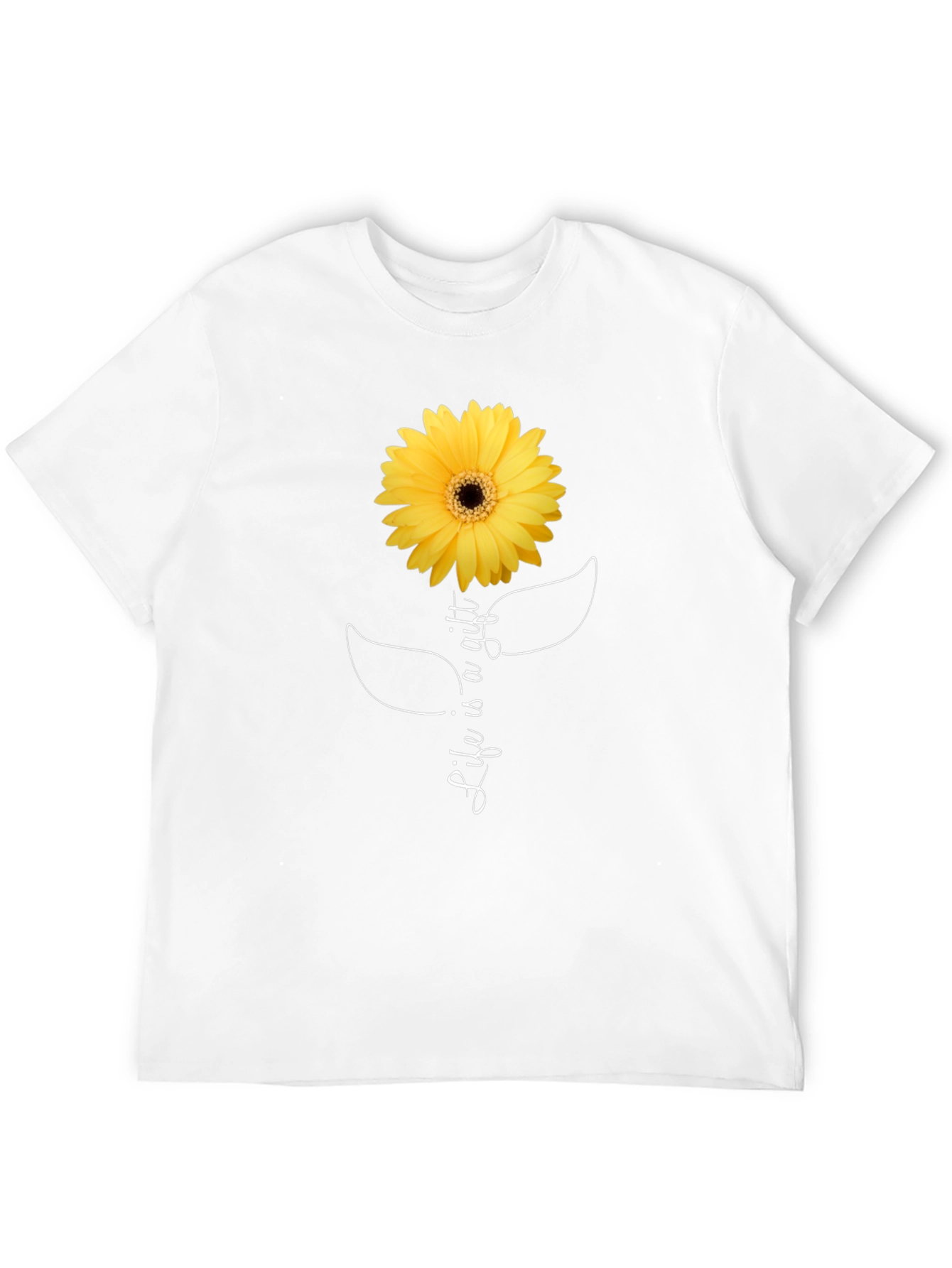 Life is a Gift Sunflower Graphic Tee - Black