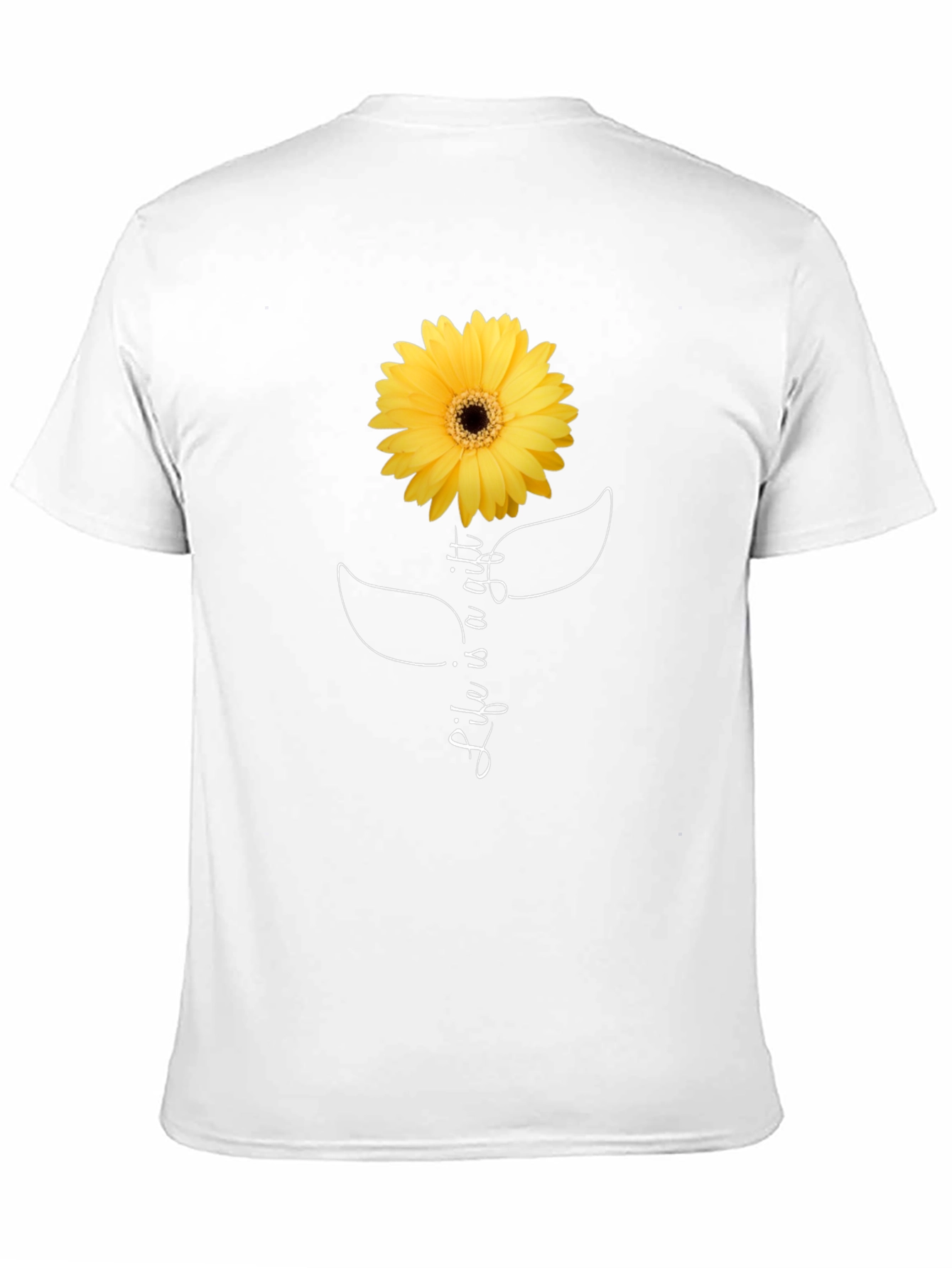 Life is a Gift Sunflower Graphic Tee - Black