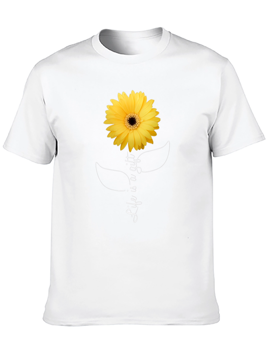 Life is a Gift Sunflower Graphic Tee - Black