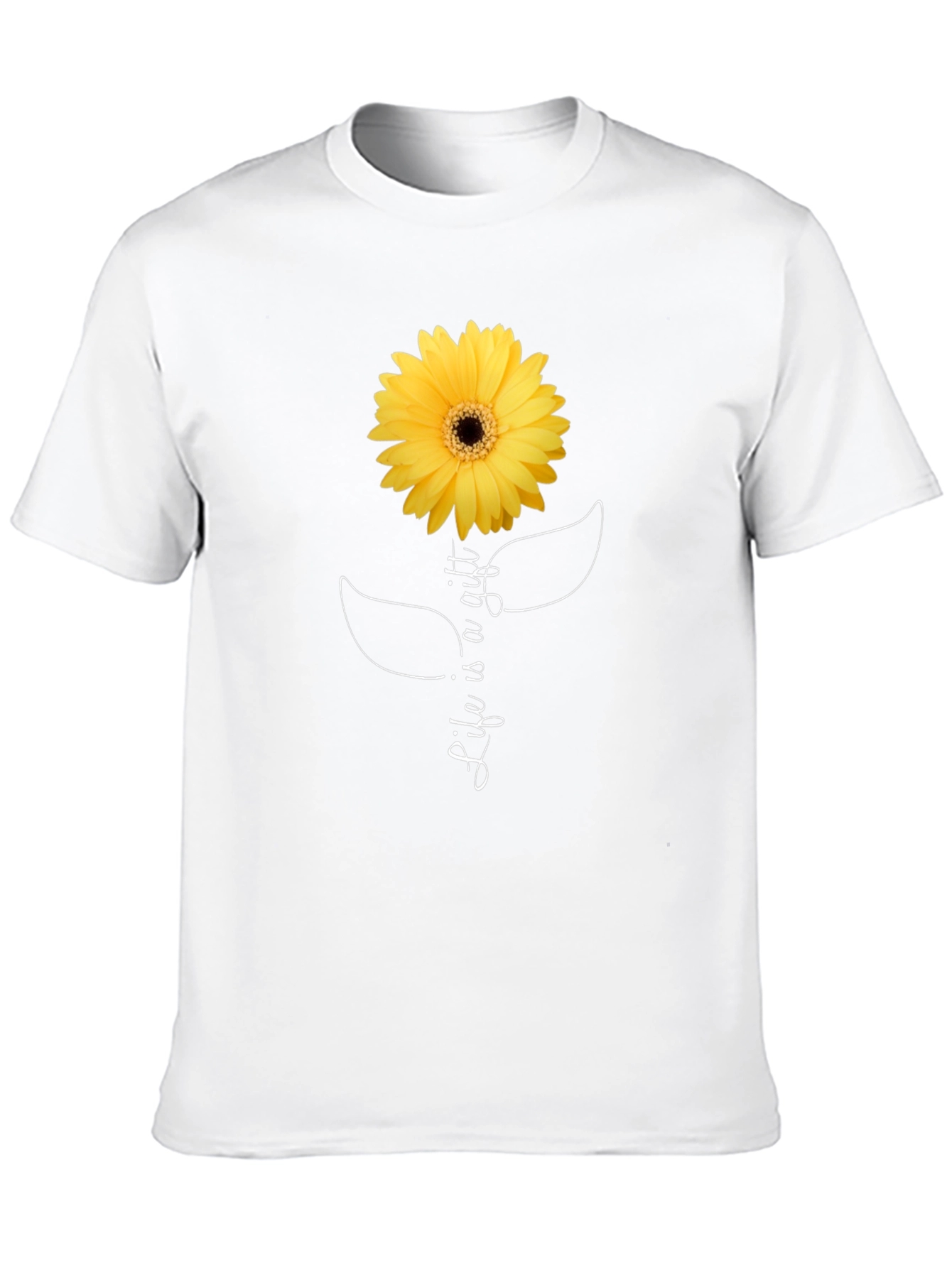 Life is a Gift Sunflower Graphic Tee - Black