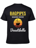 Bagpipes Making Noise Beautifully Black T-Shirt