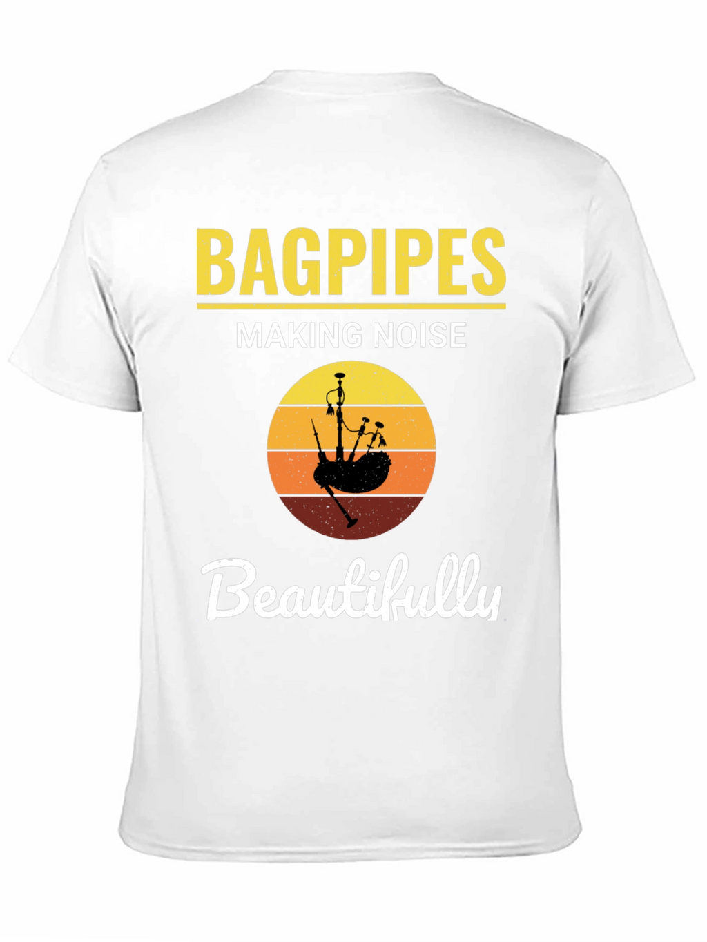Bagpipes Making Noise Beautifully Black T-Shirt