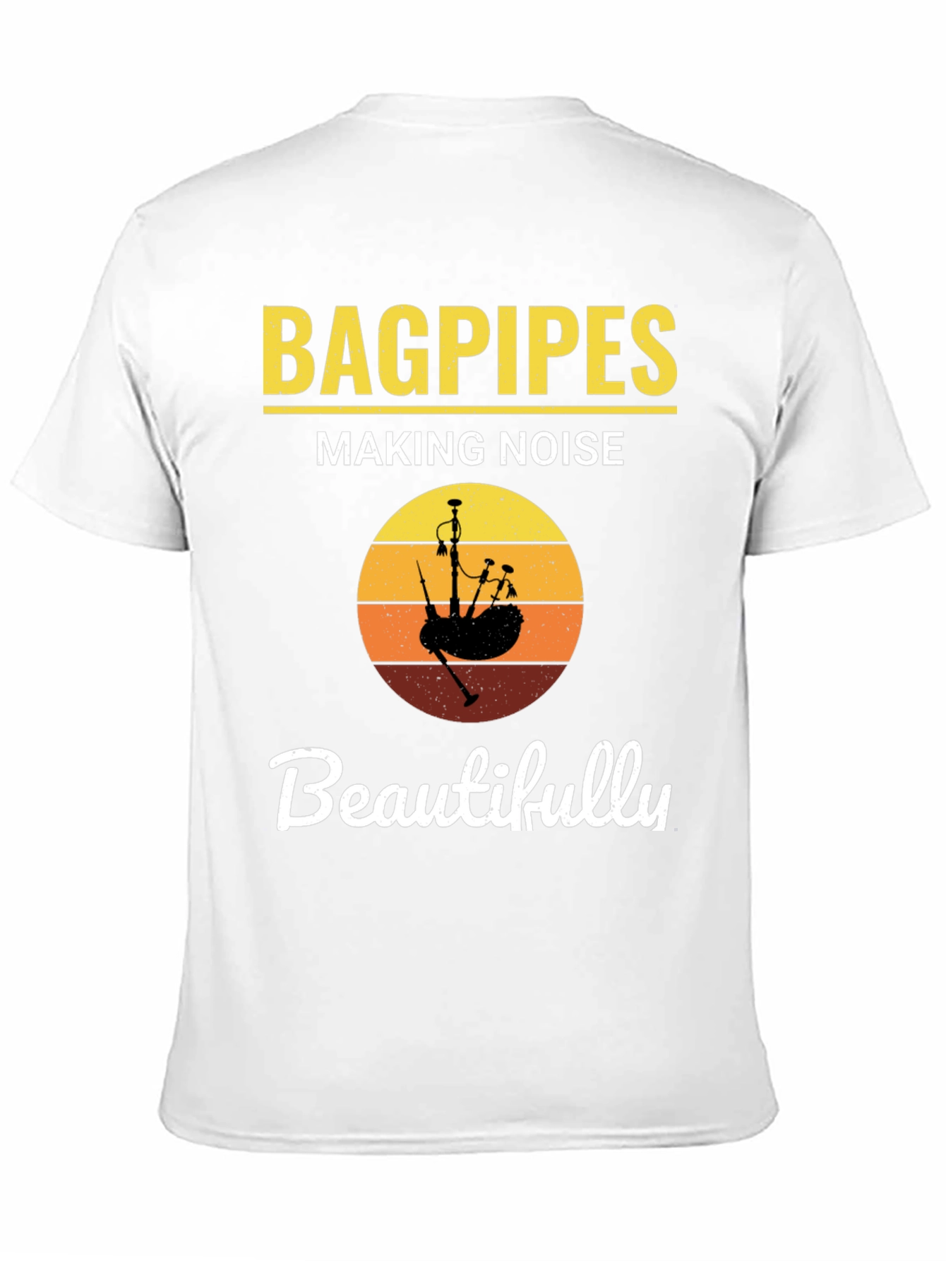 Bagpipes Making Noise Beautifully Black T-Shirt