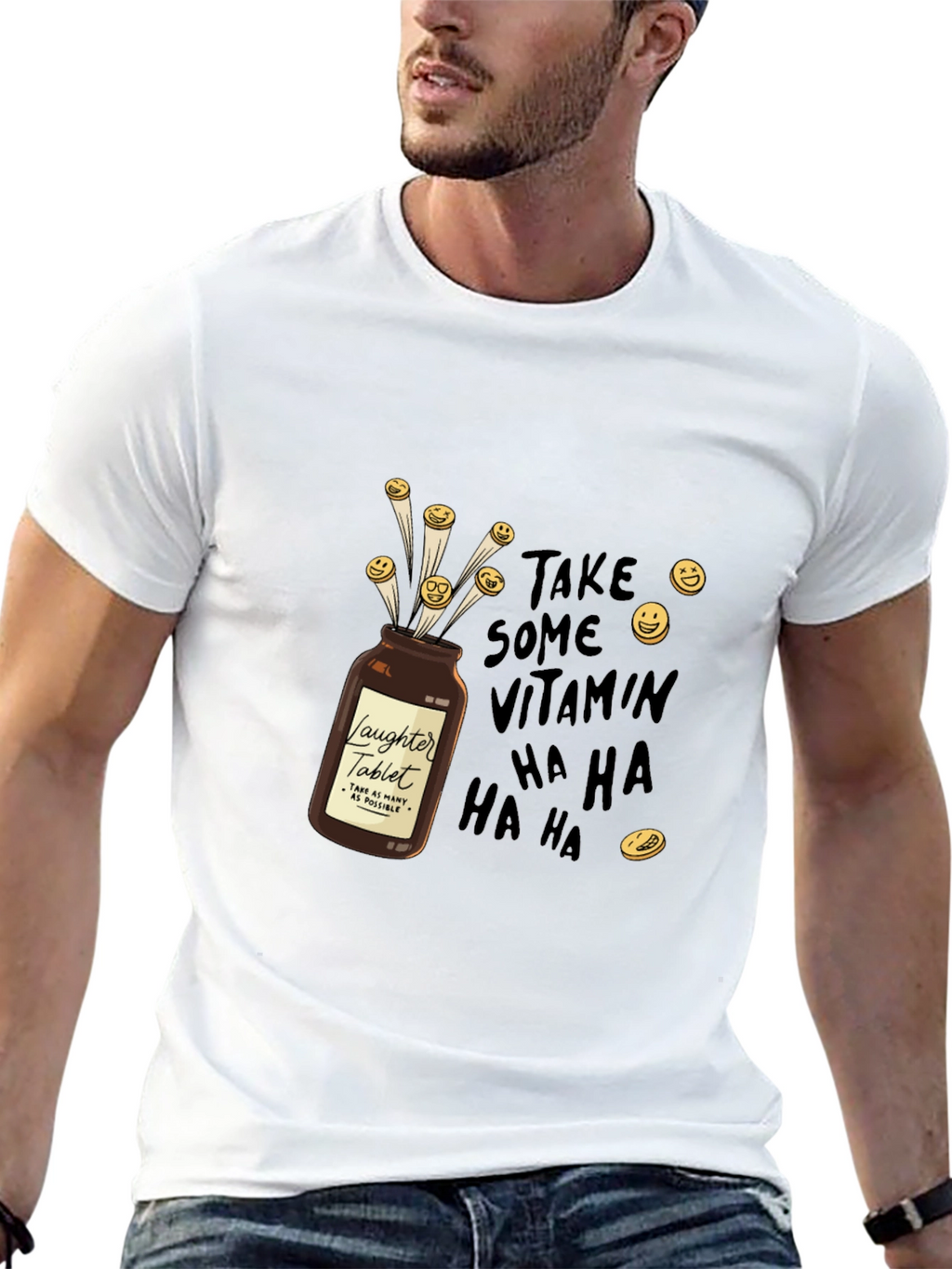 Laughter Tablet T-Shirt - Vitamin Ha Ha
